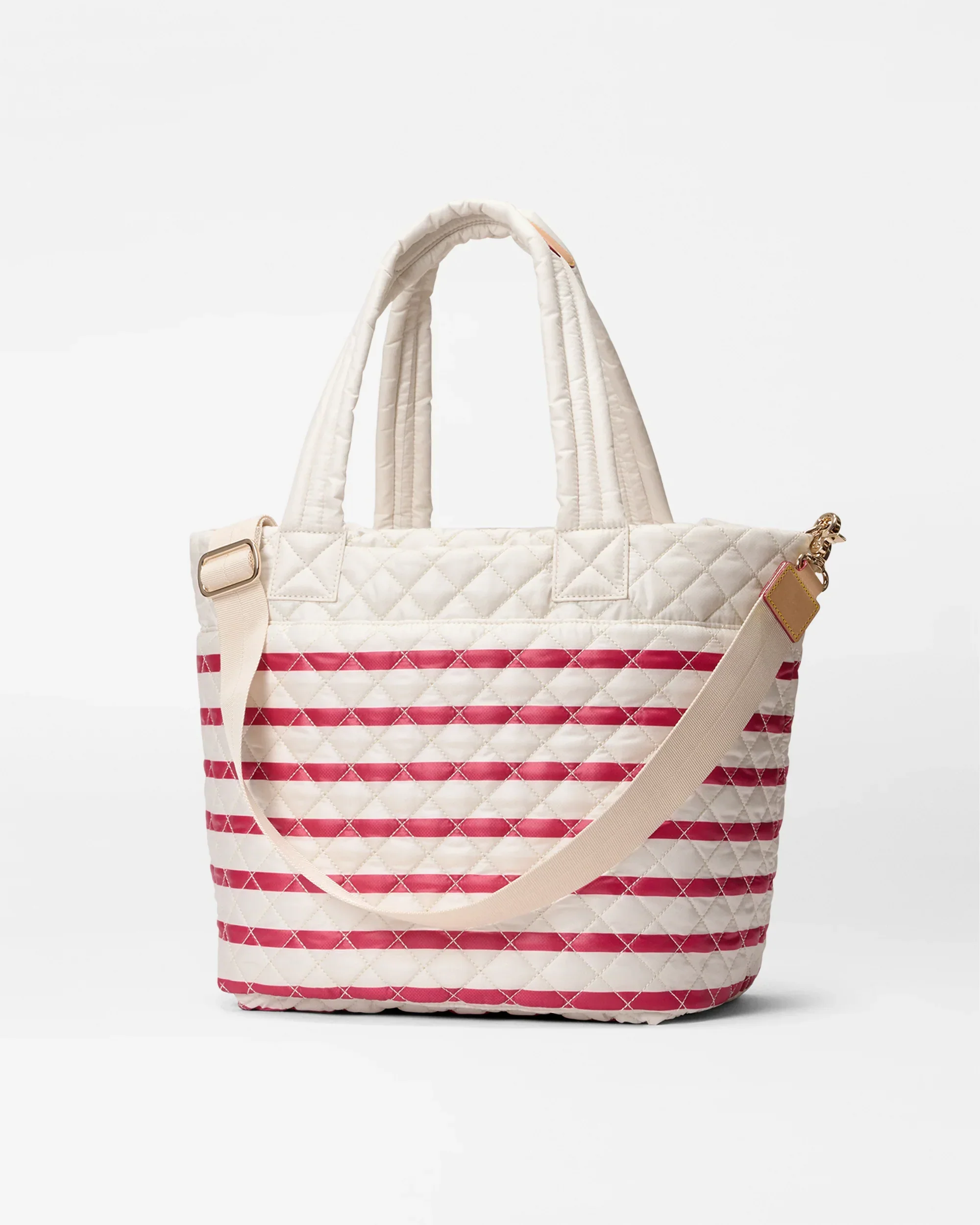 Sanshell/Apple Charter Stripe Medium Metro Tote Deluxe