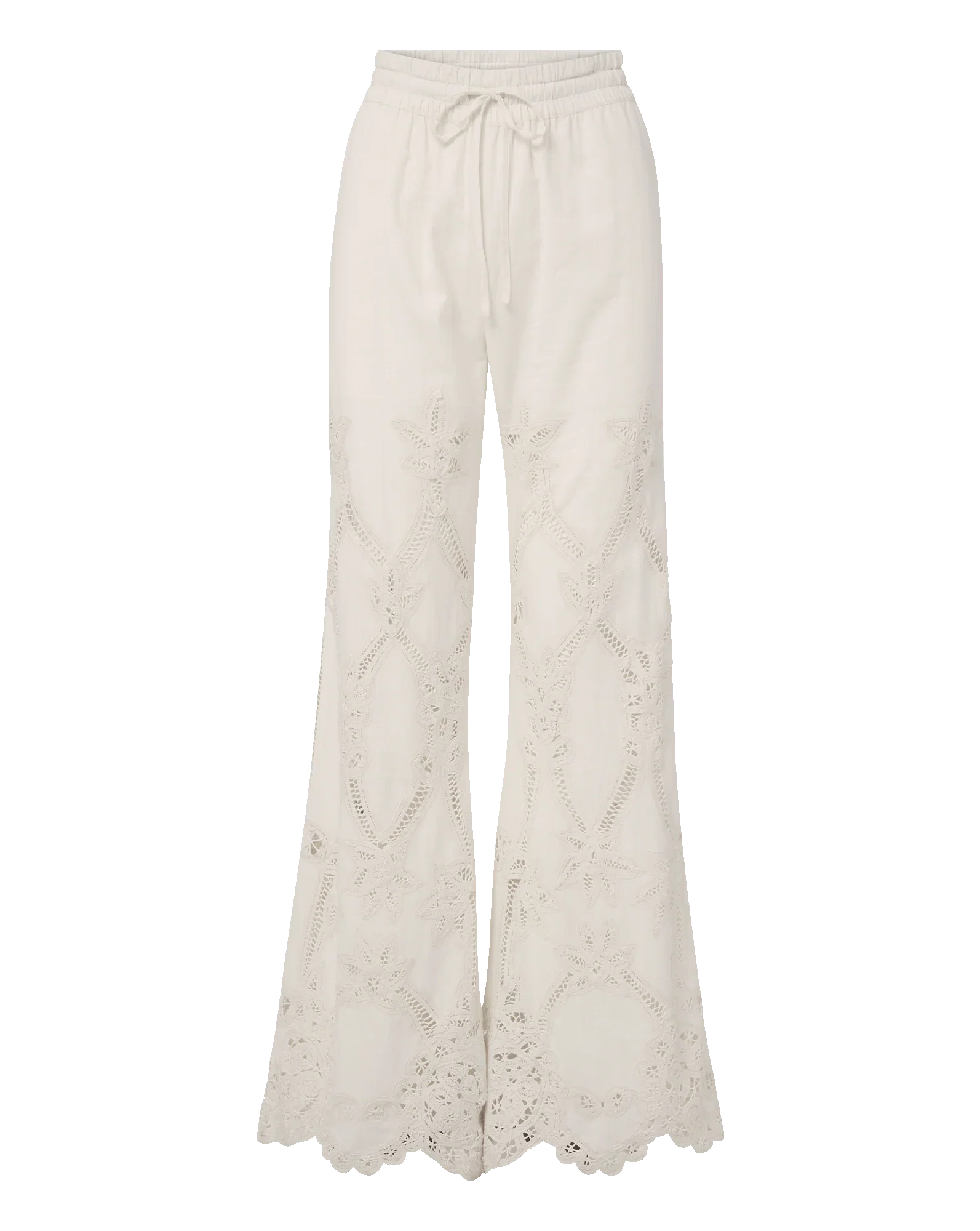 Daisy Wide-Leg Eyelet Pant