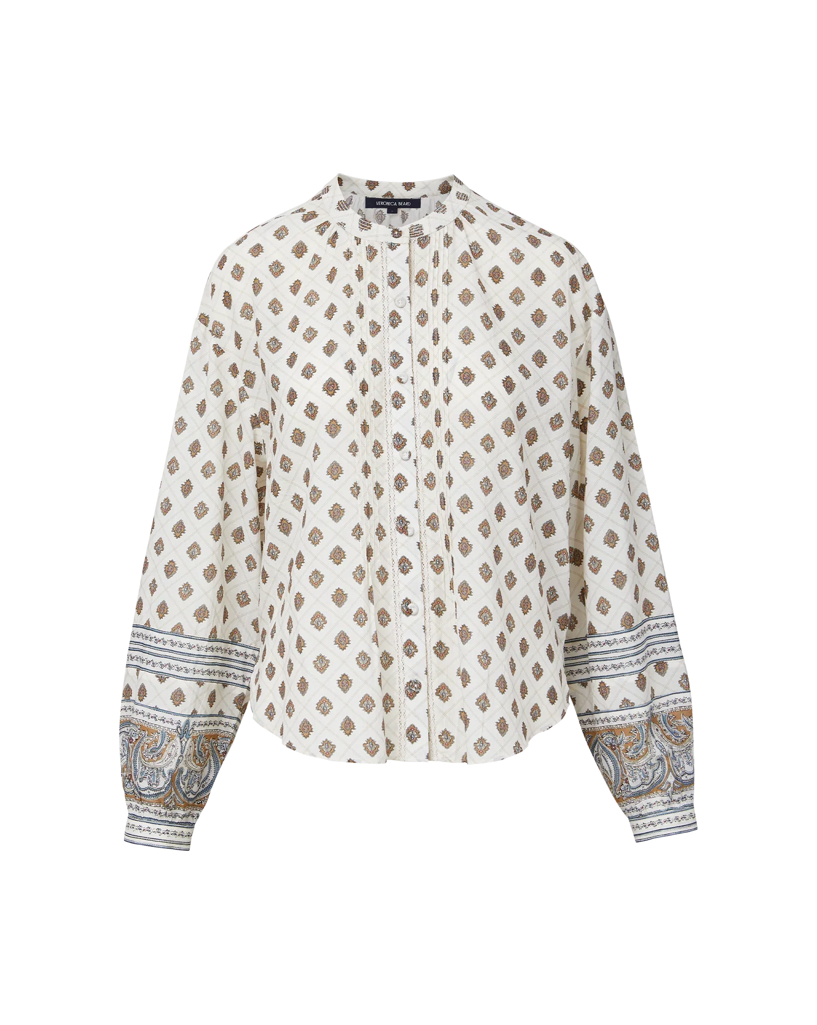 Lollie Paisley Button-Down Blouse