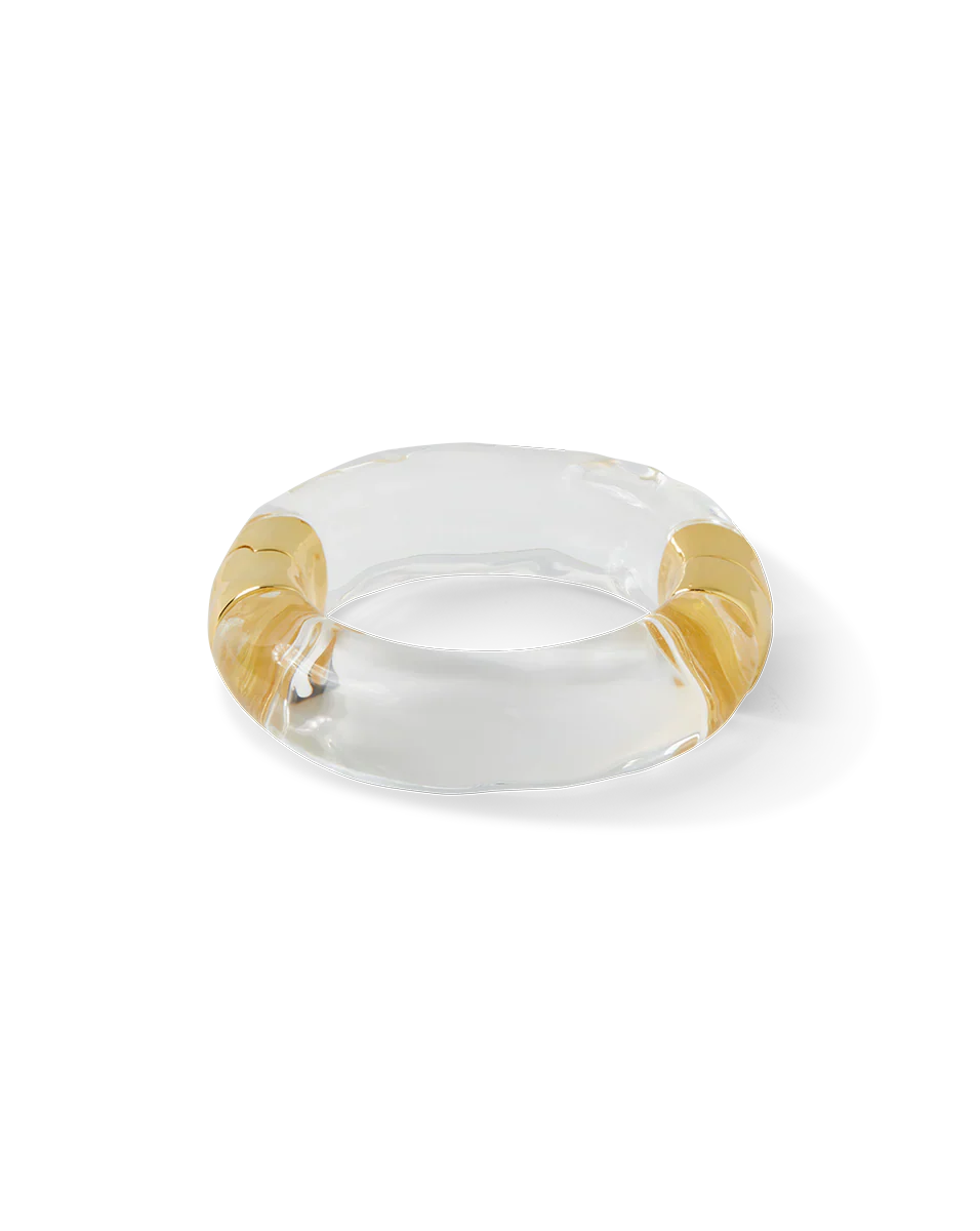 Large Molten Lucite Bangle Bracelet
