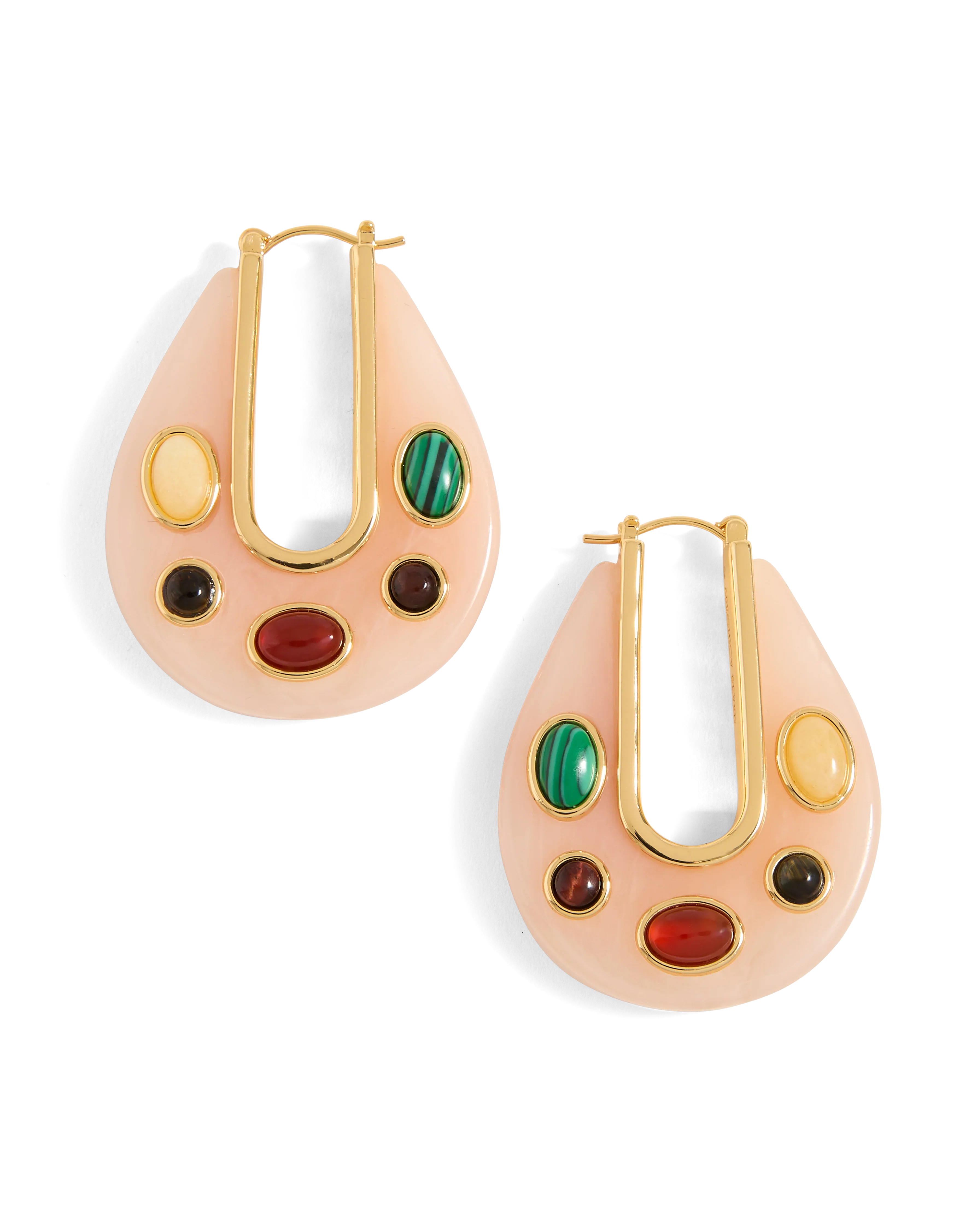 Resin Embellished Drop Hoop