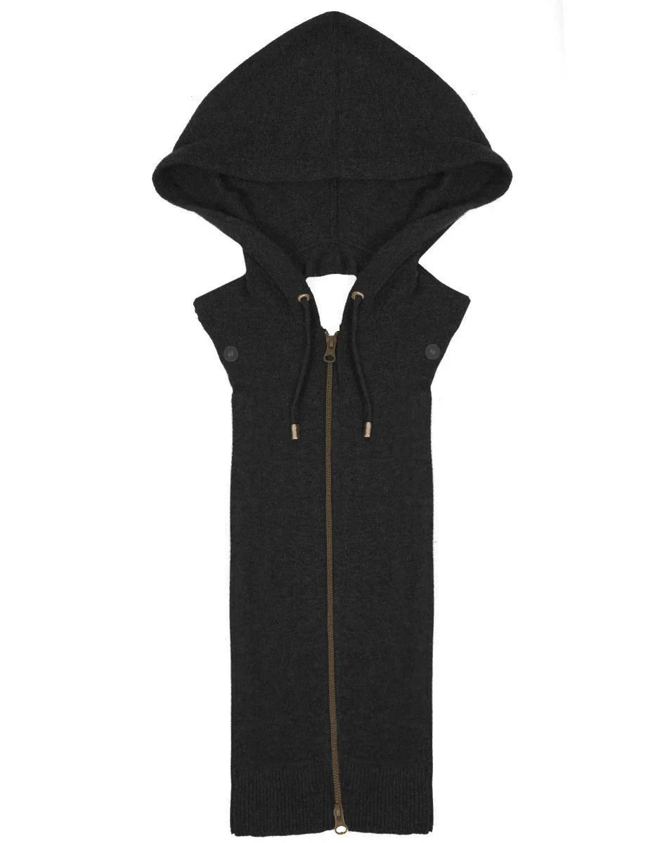 Cashmere Hoodie Dickey With Cuffs