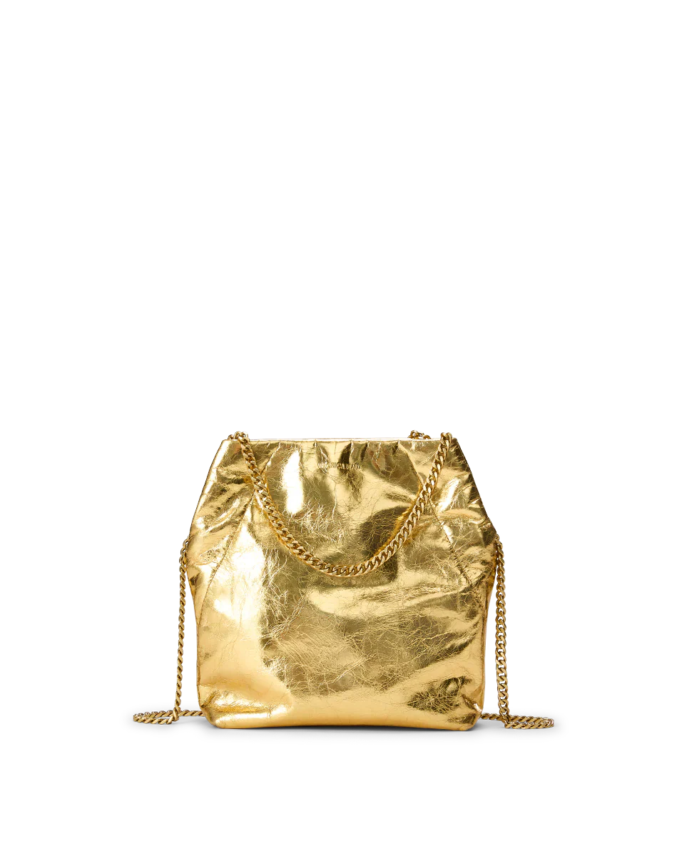 Small Veronica Beard Metallic Slouch Bag