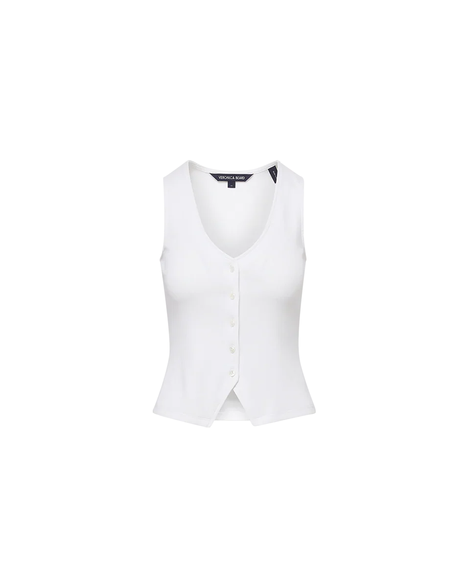 Hoorne Button-Down Tank Top