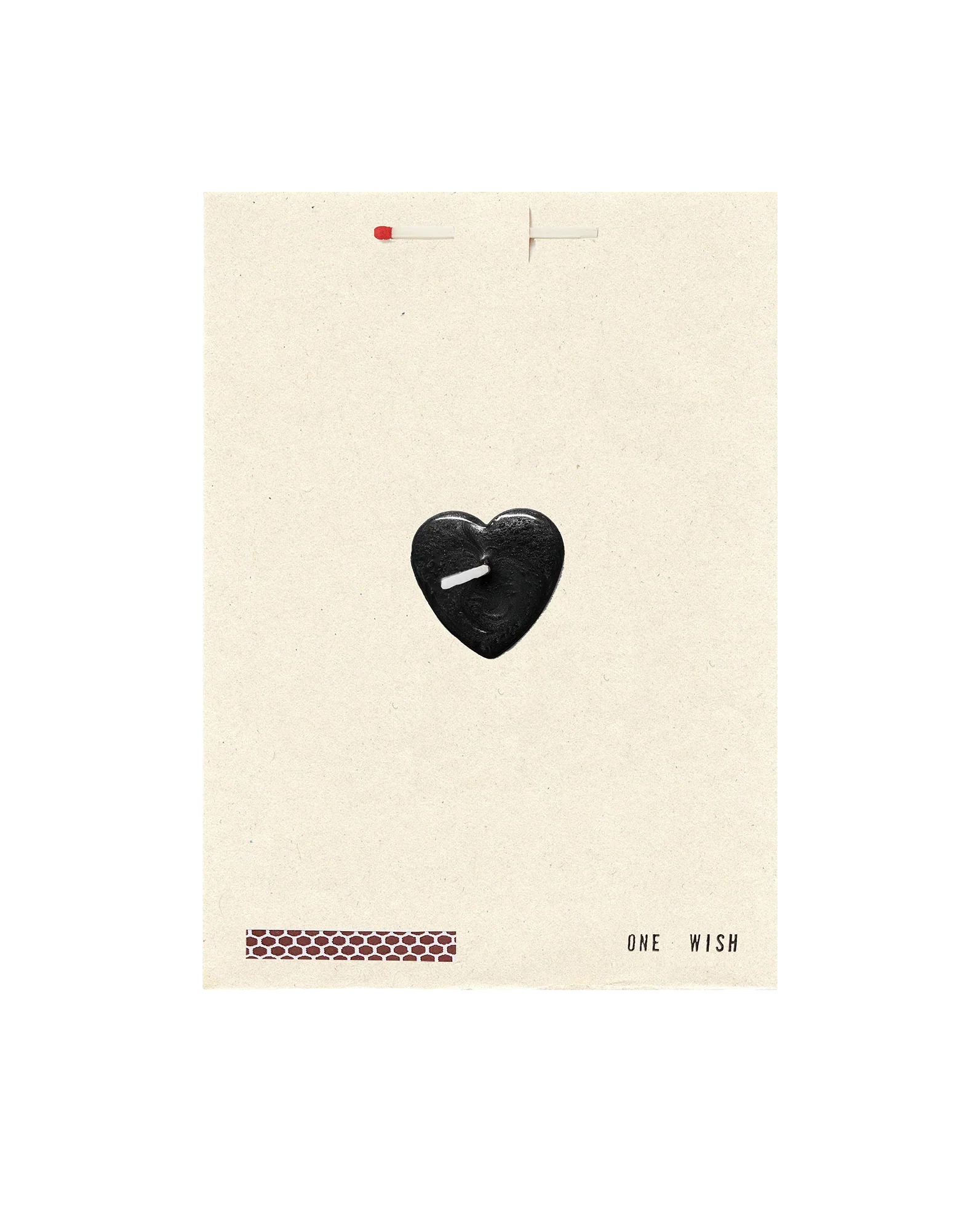 Black Heart Wish Card