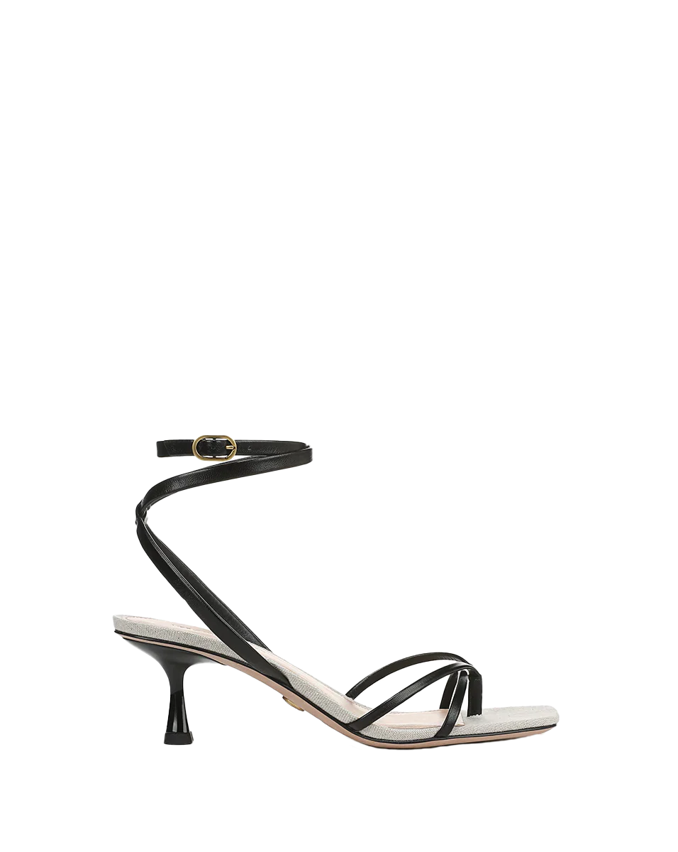 Caterina Leather Ankle-Wrap Sandal