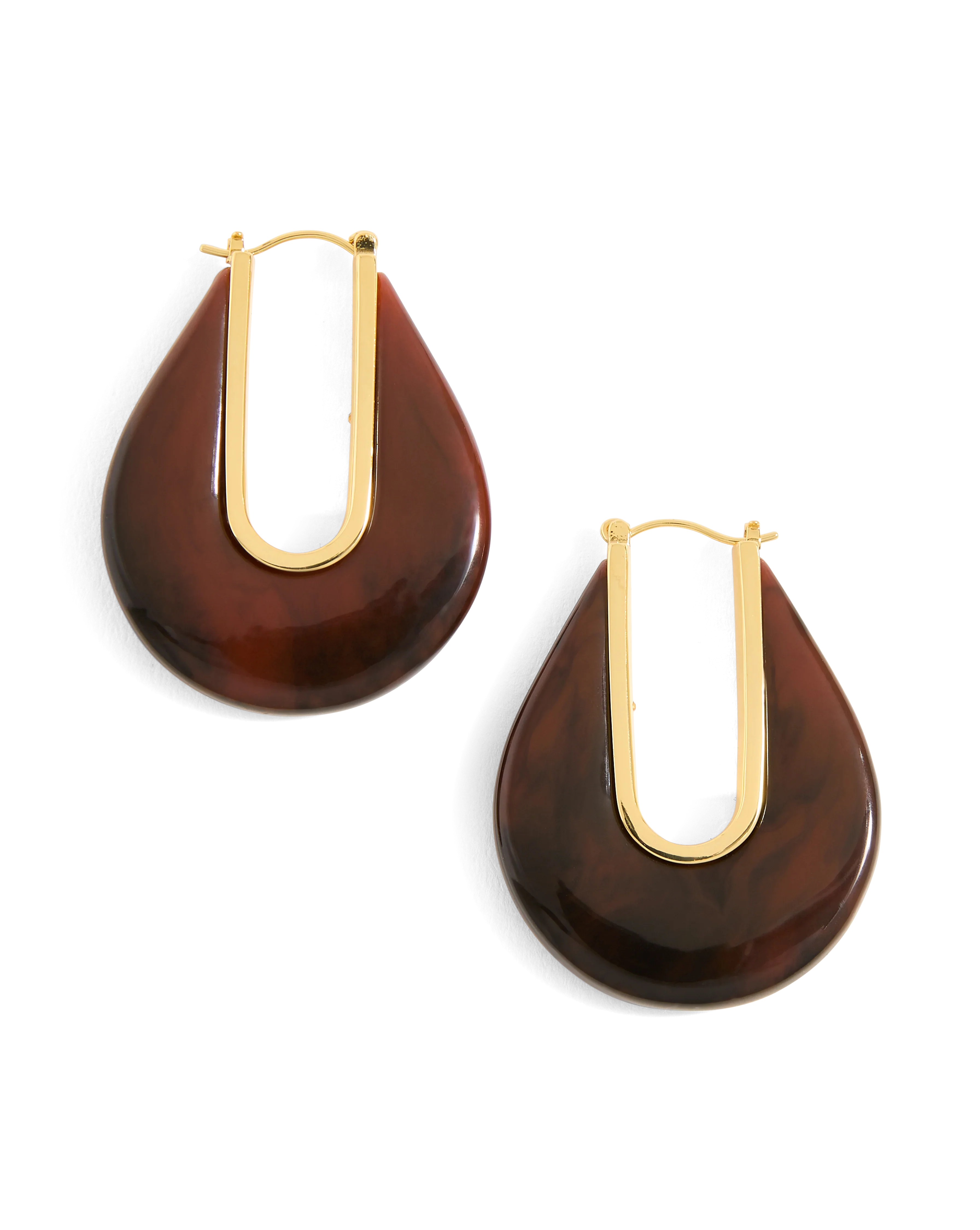 Resin Drop Hoop Earring