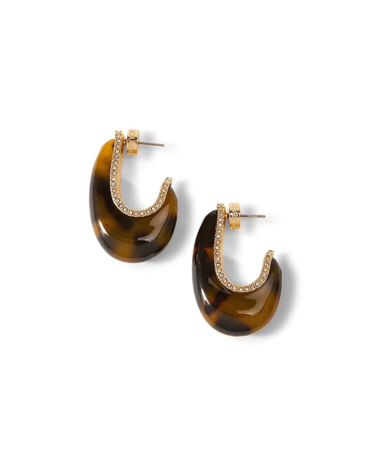 Resin J-Hoop Earring