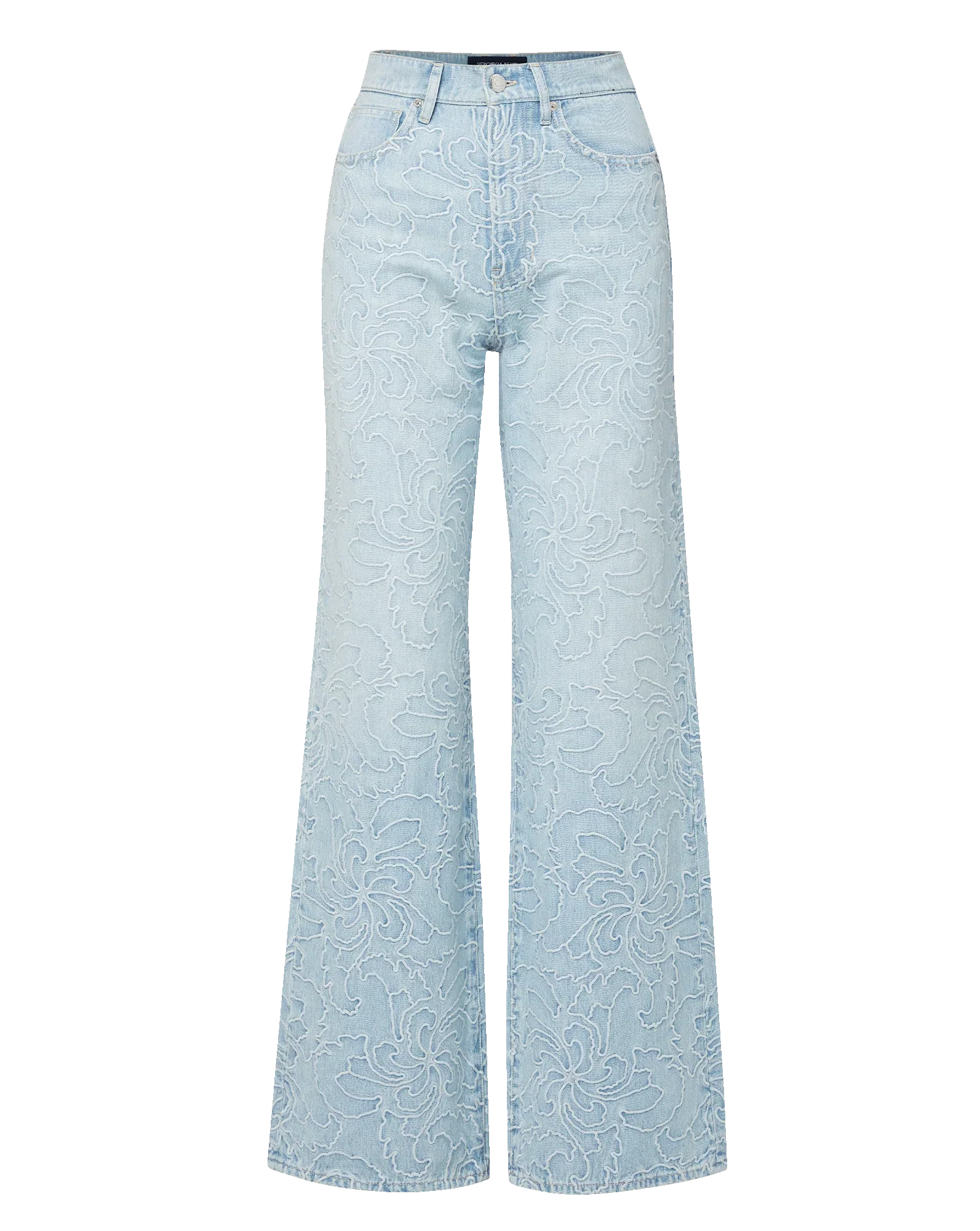 Taylor Embroidered Wide-Leg Jean