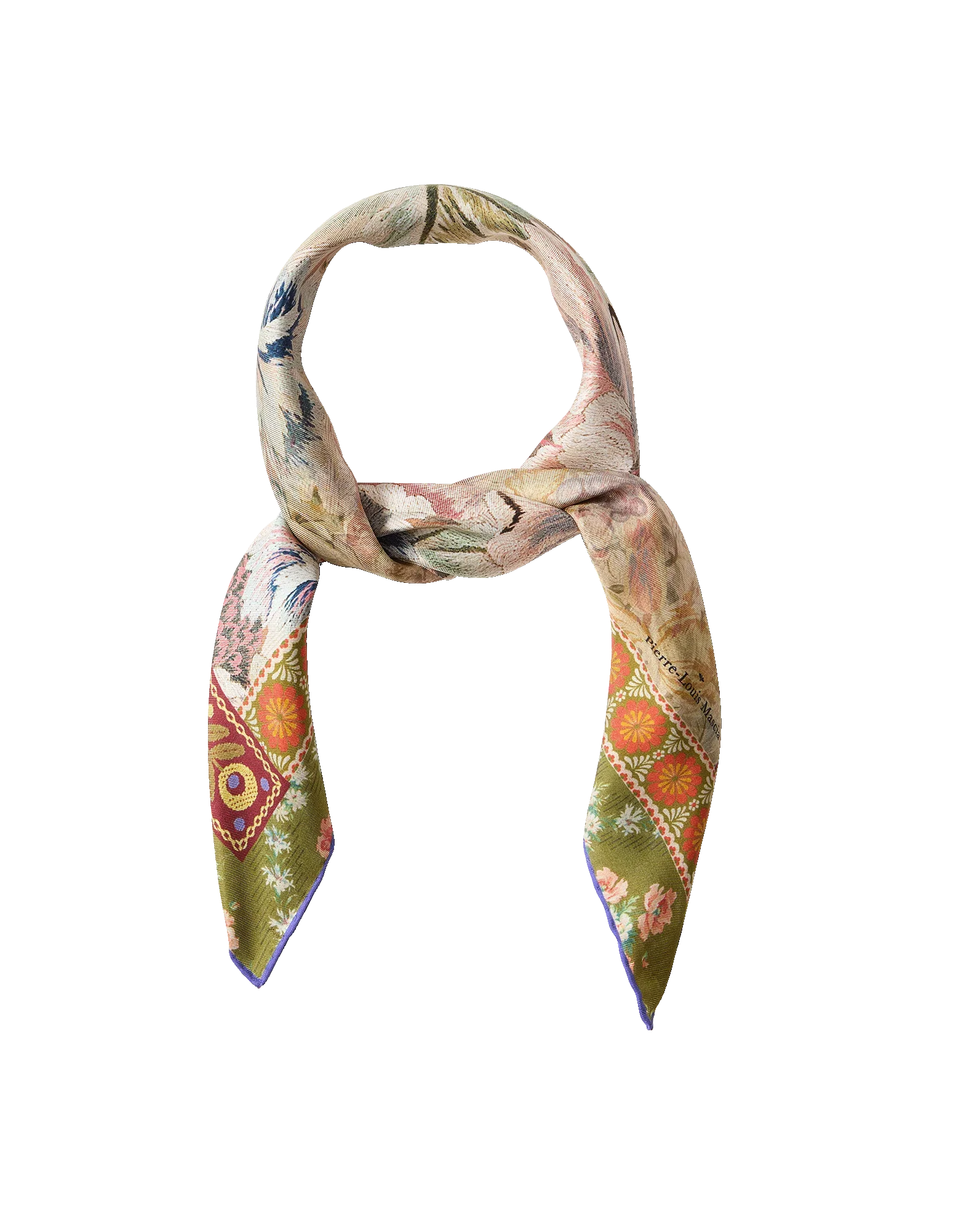 Floral Bandana Silk Scarf