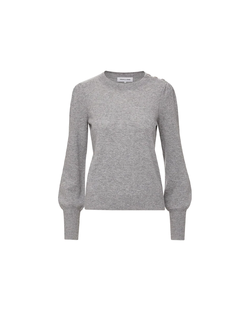 Nelia Cashmere Pullover | Button Accent