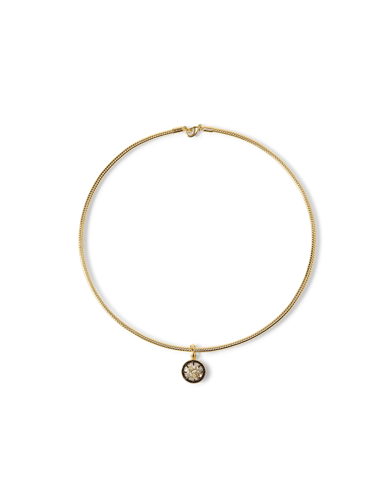 Gold Snake Chain Pendant Necklace