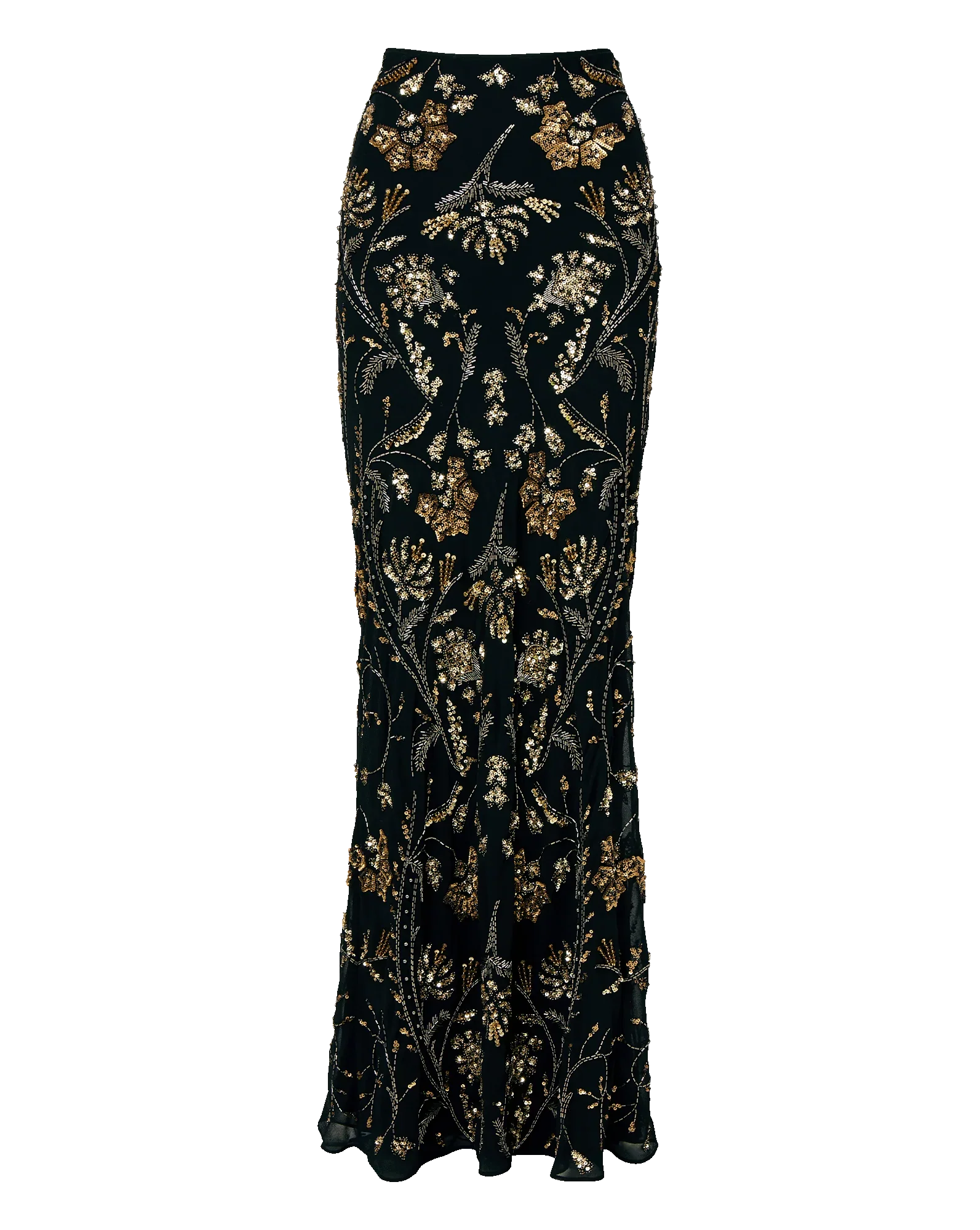 Medina Floral-Embellished Maxi Skirt