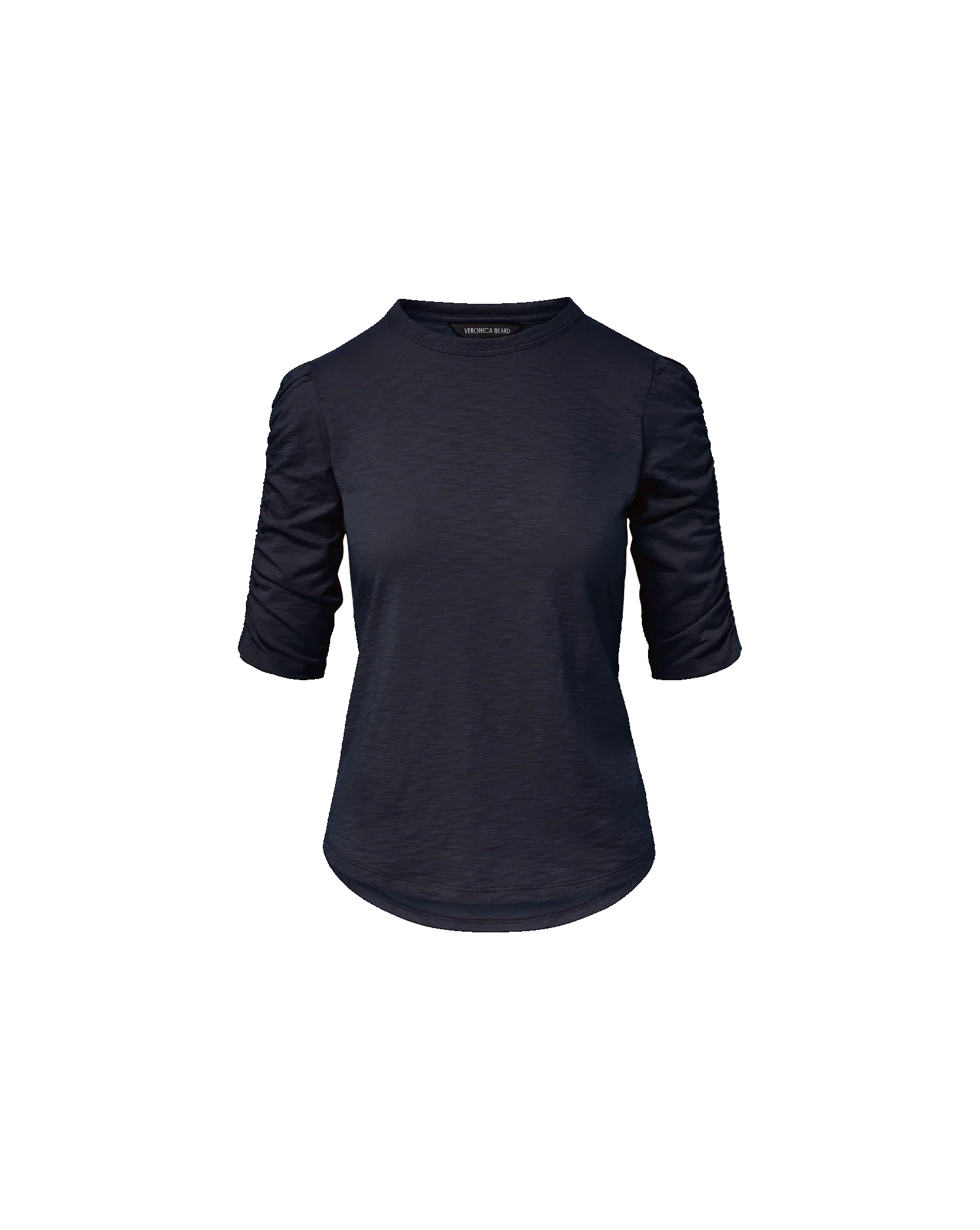 Waldorf Ruched-Sleeve Slub T-Shirt