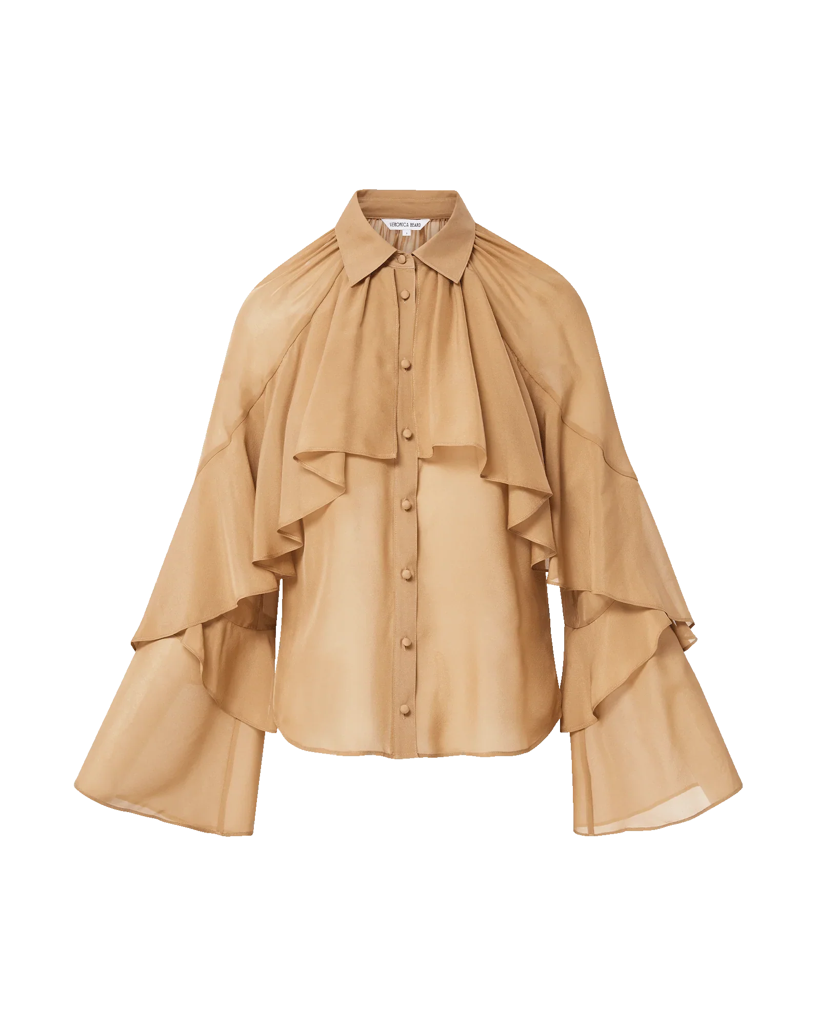 Demaris Ruffled Button-Down Blouse