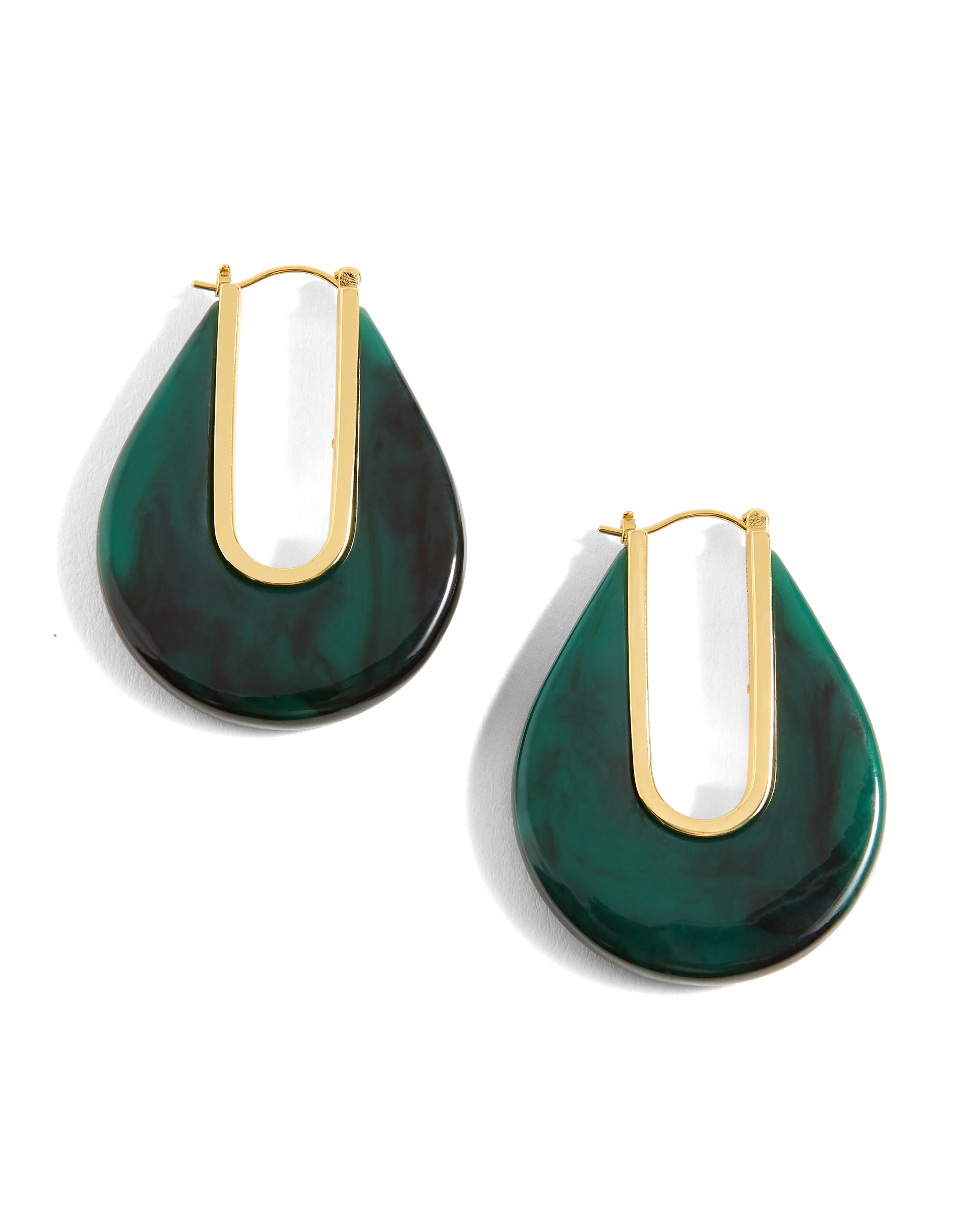 Resin Drop Hoop Earring
