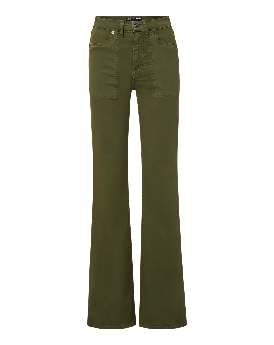 Crosbie Patch Pocket Slim Wide-Leg Pant