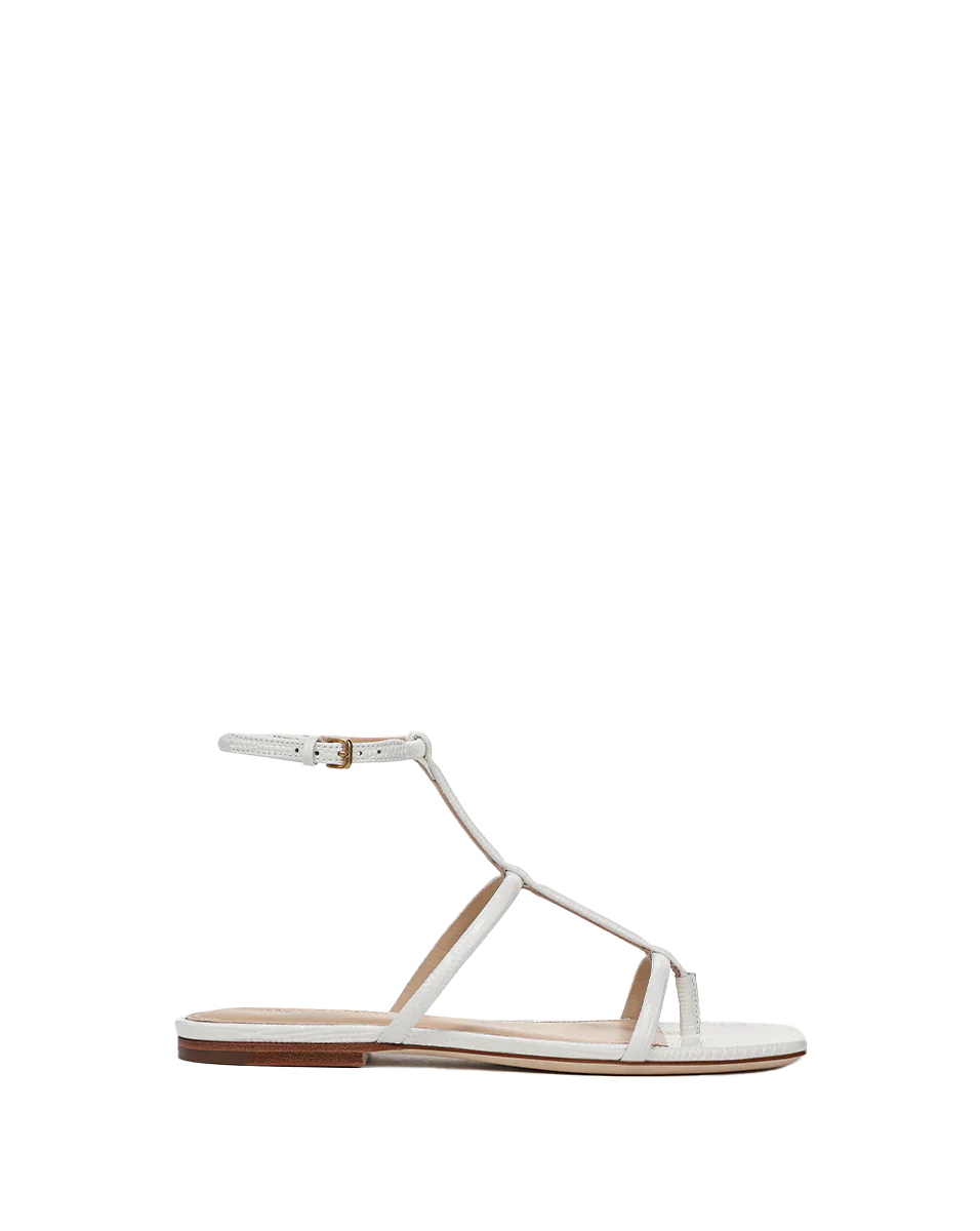 Marbella Lizard-Embossed Sandal