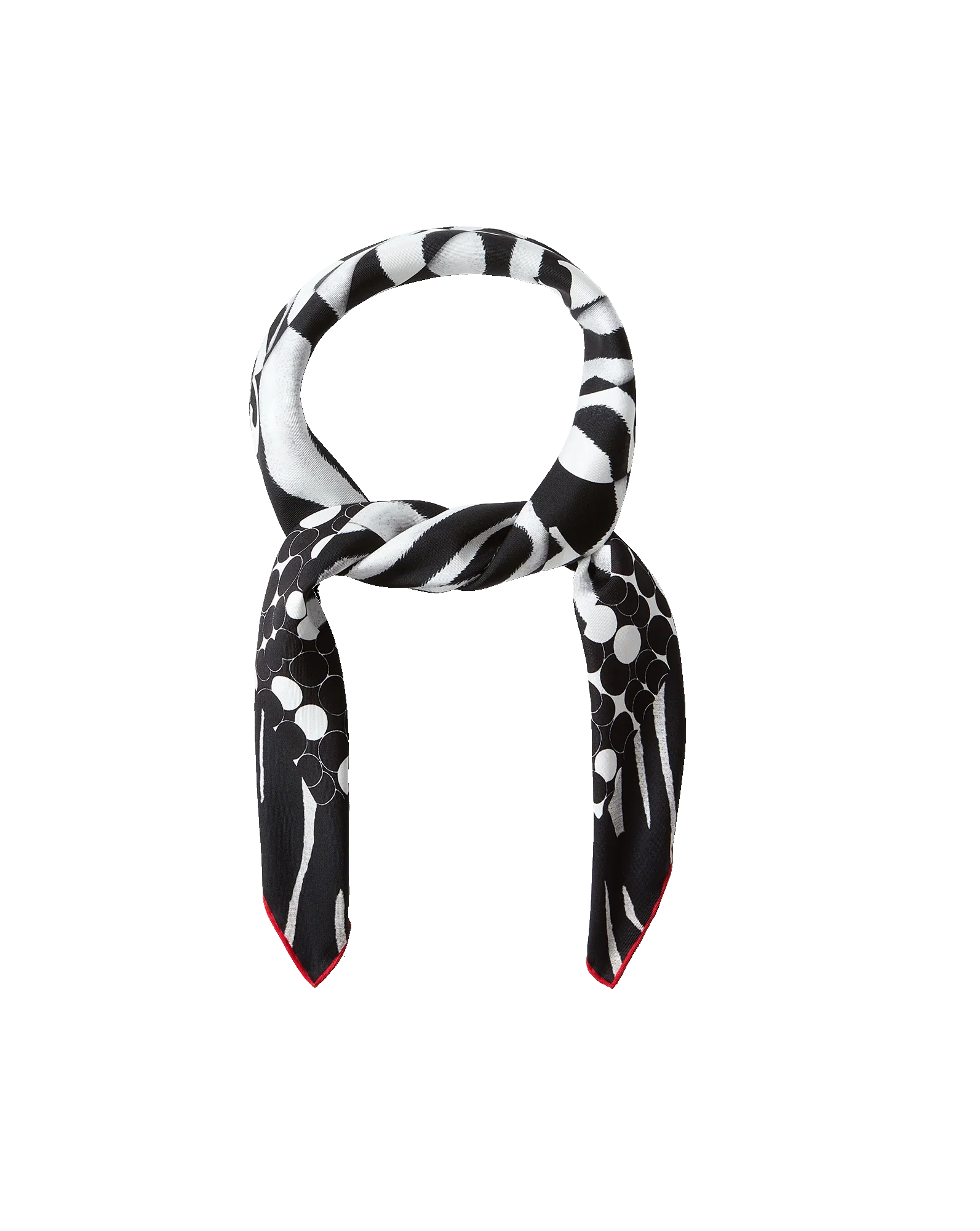 Abstract Bandana Silk Scarf
