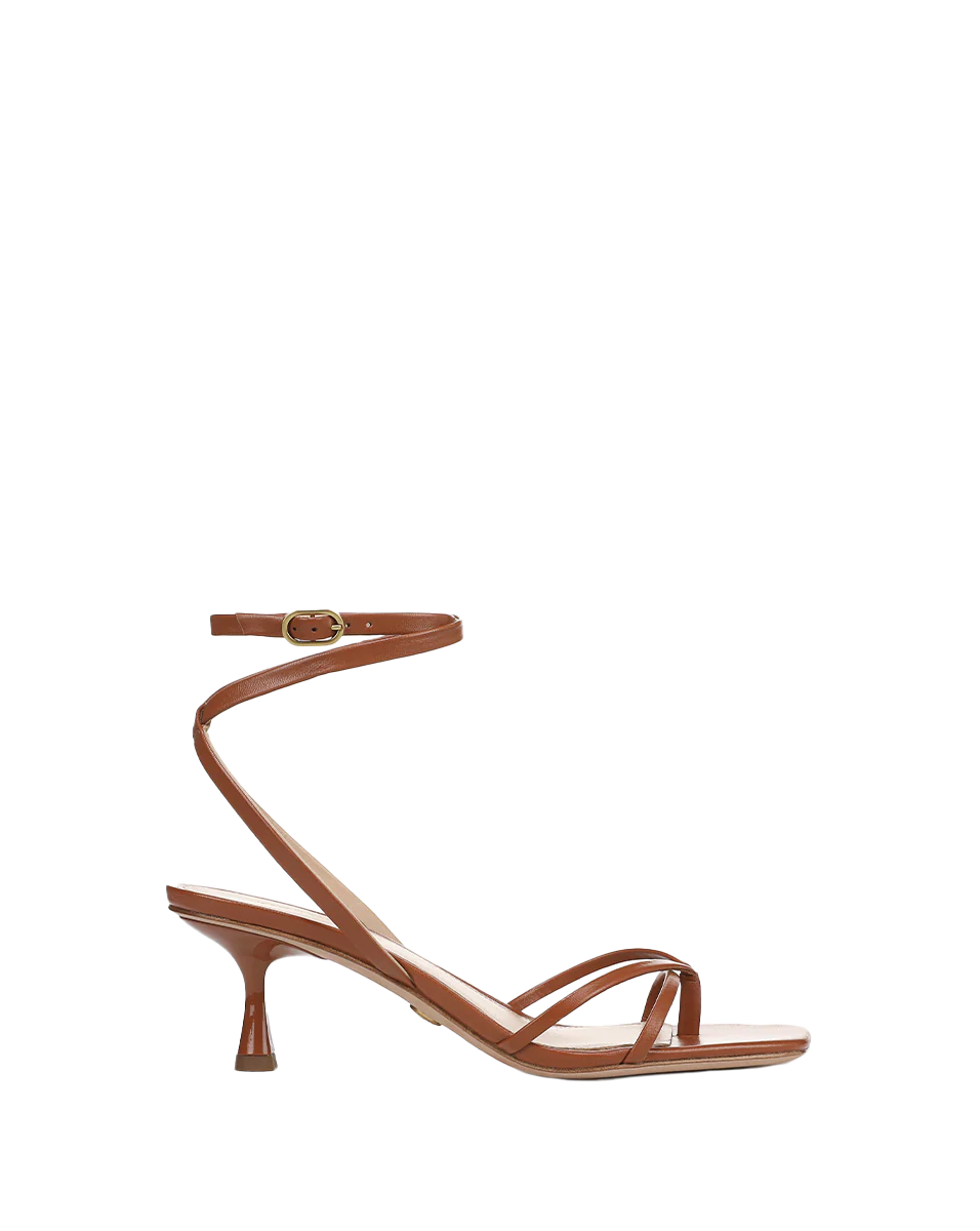 Caterina Leather Ankle-Wrap Sandal