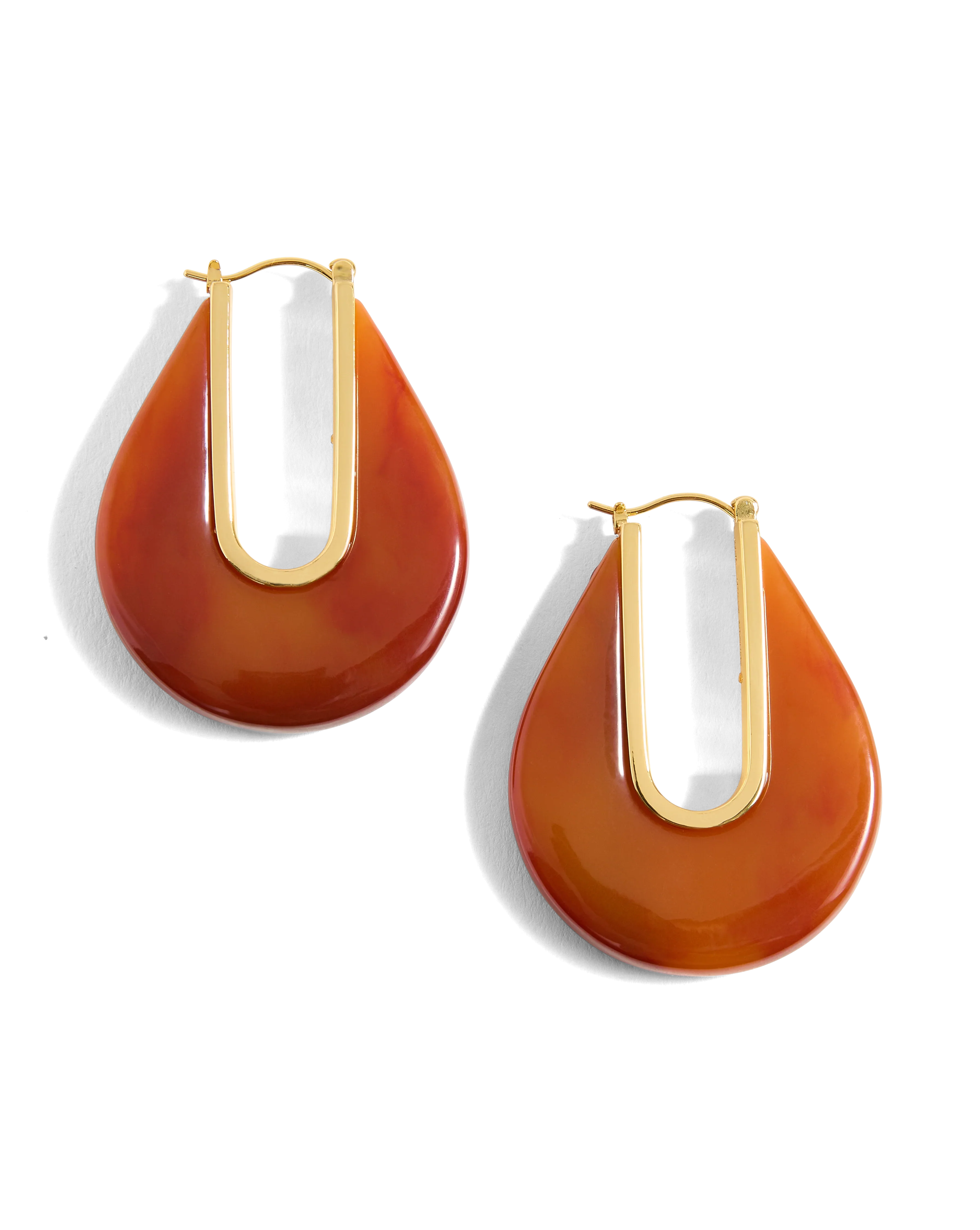 Resin Drop Hoop Earring