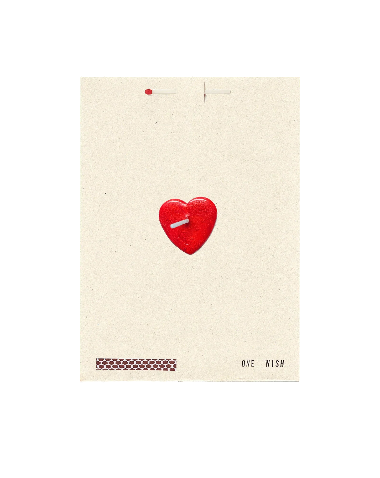 Red Heart Wish Card