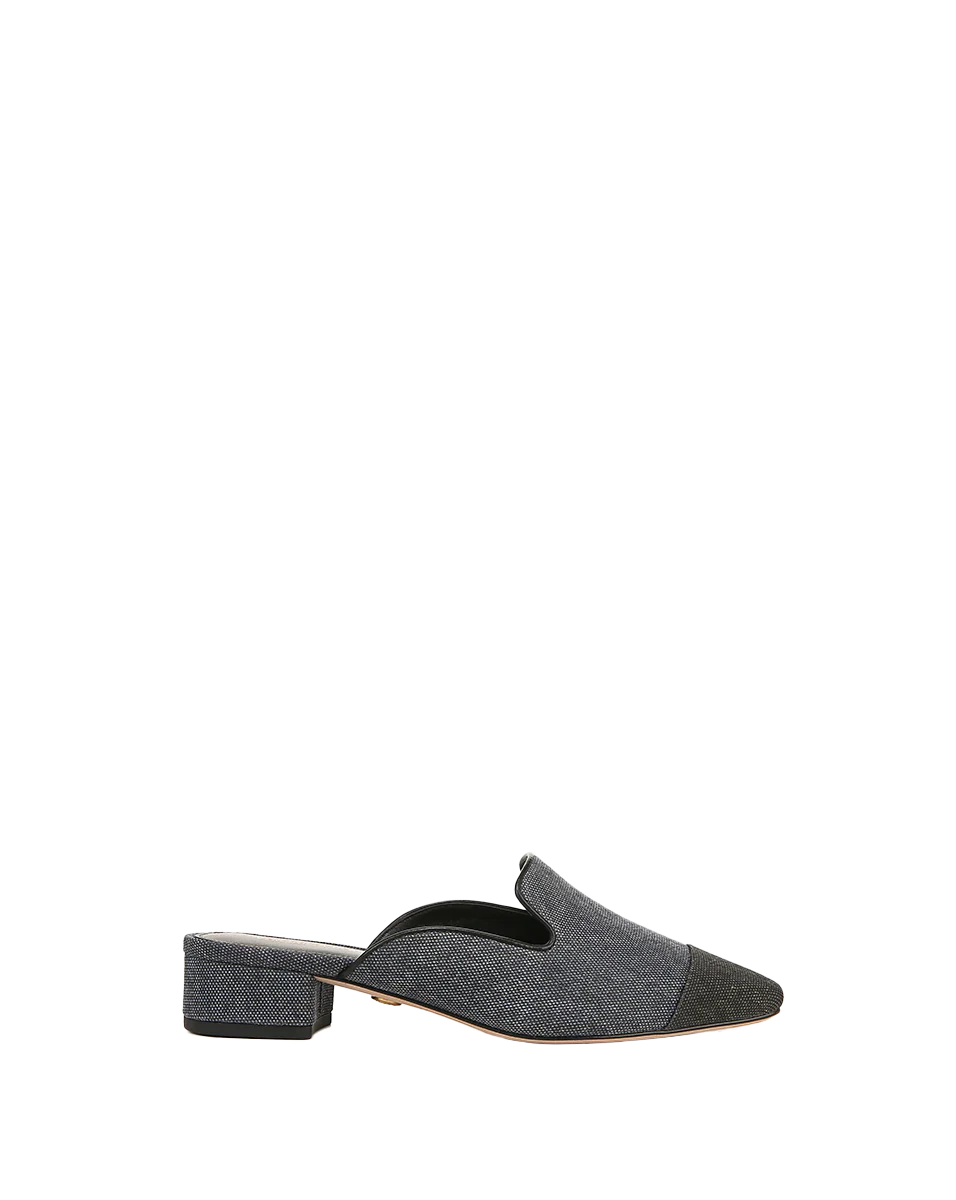 Cecile Denim Cap-Toe Mule