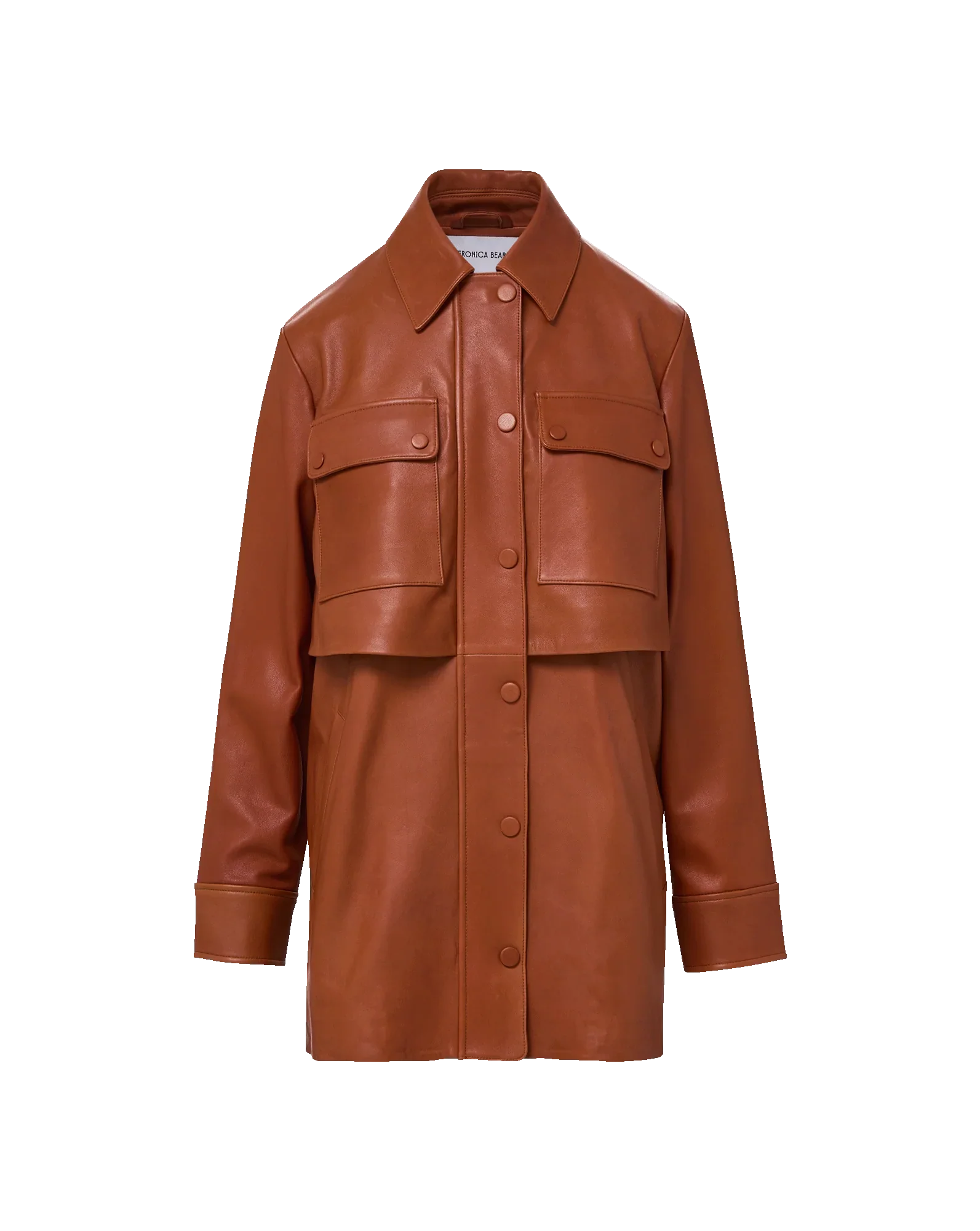 Liora Leather Utility Dickey Coat