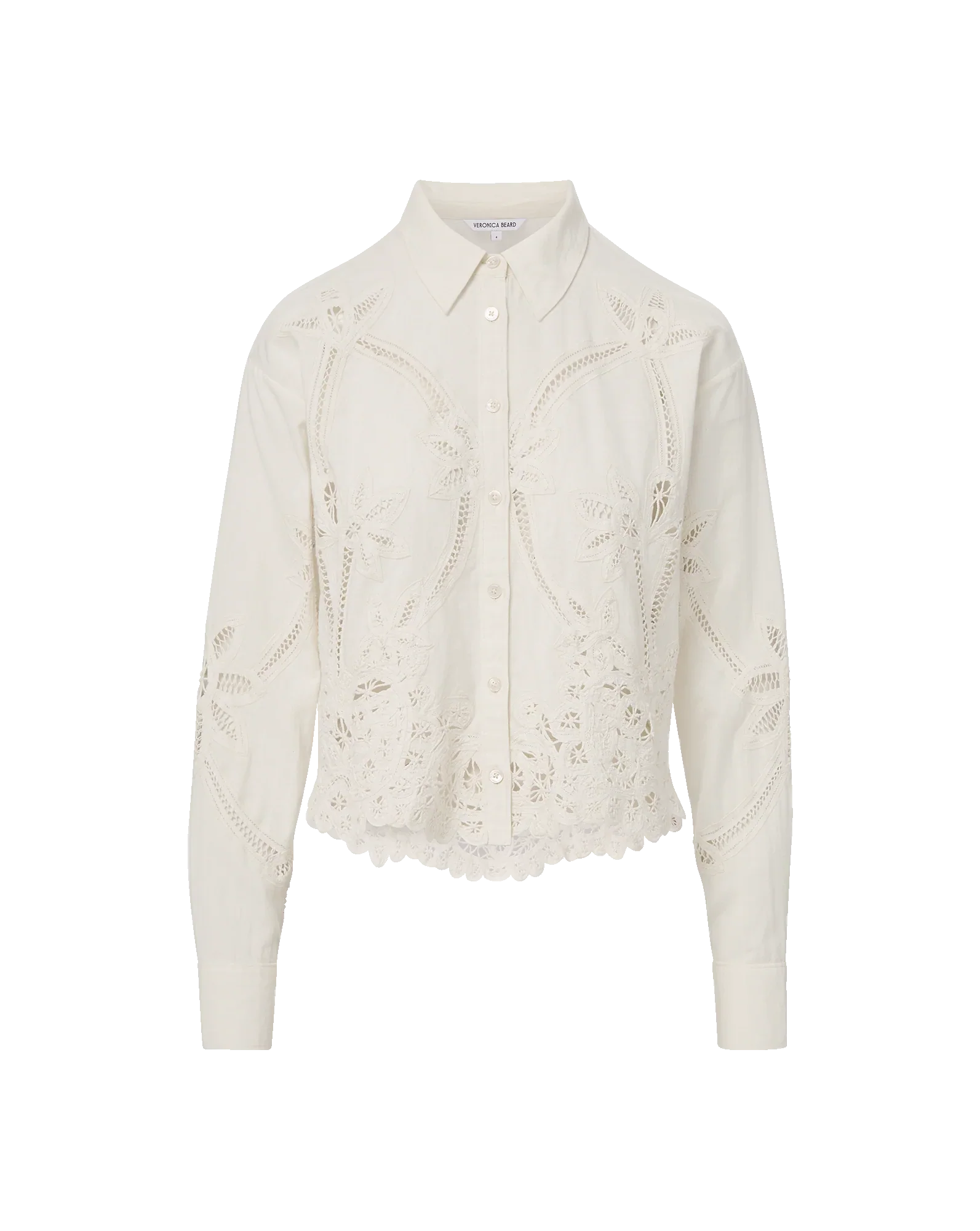 Aderes Eyelet Button-Down Shirt