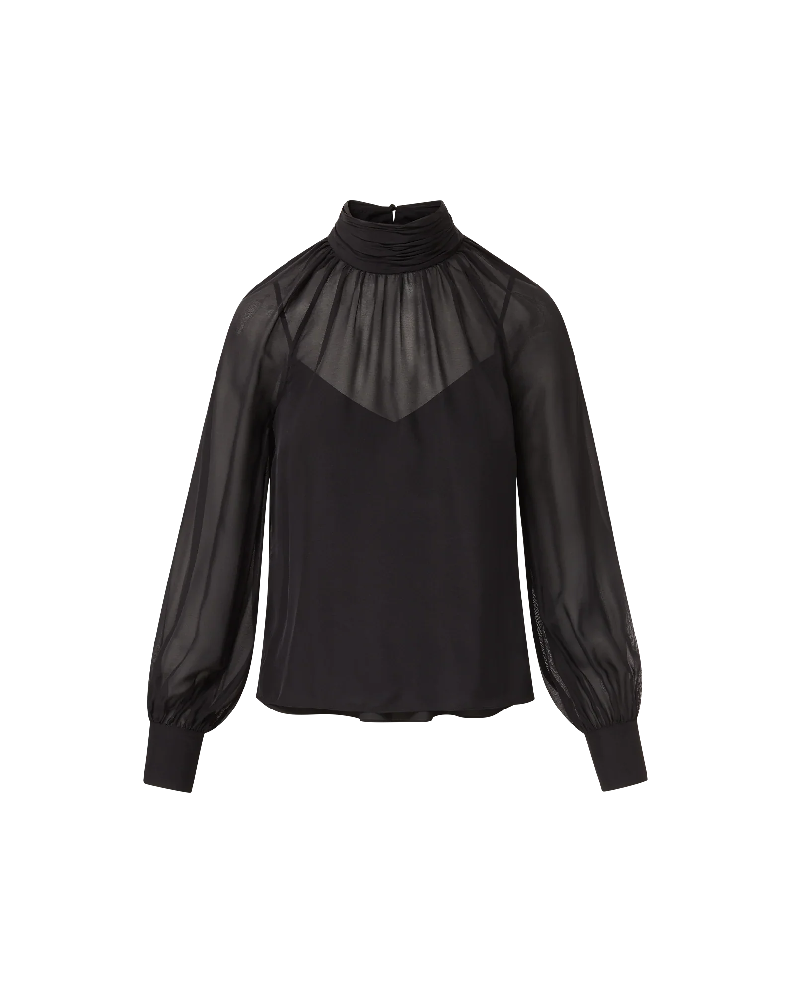 Alyssa Silk Turtleneck Blouse