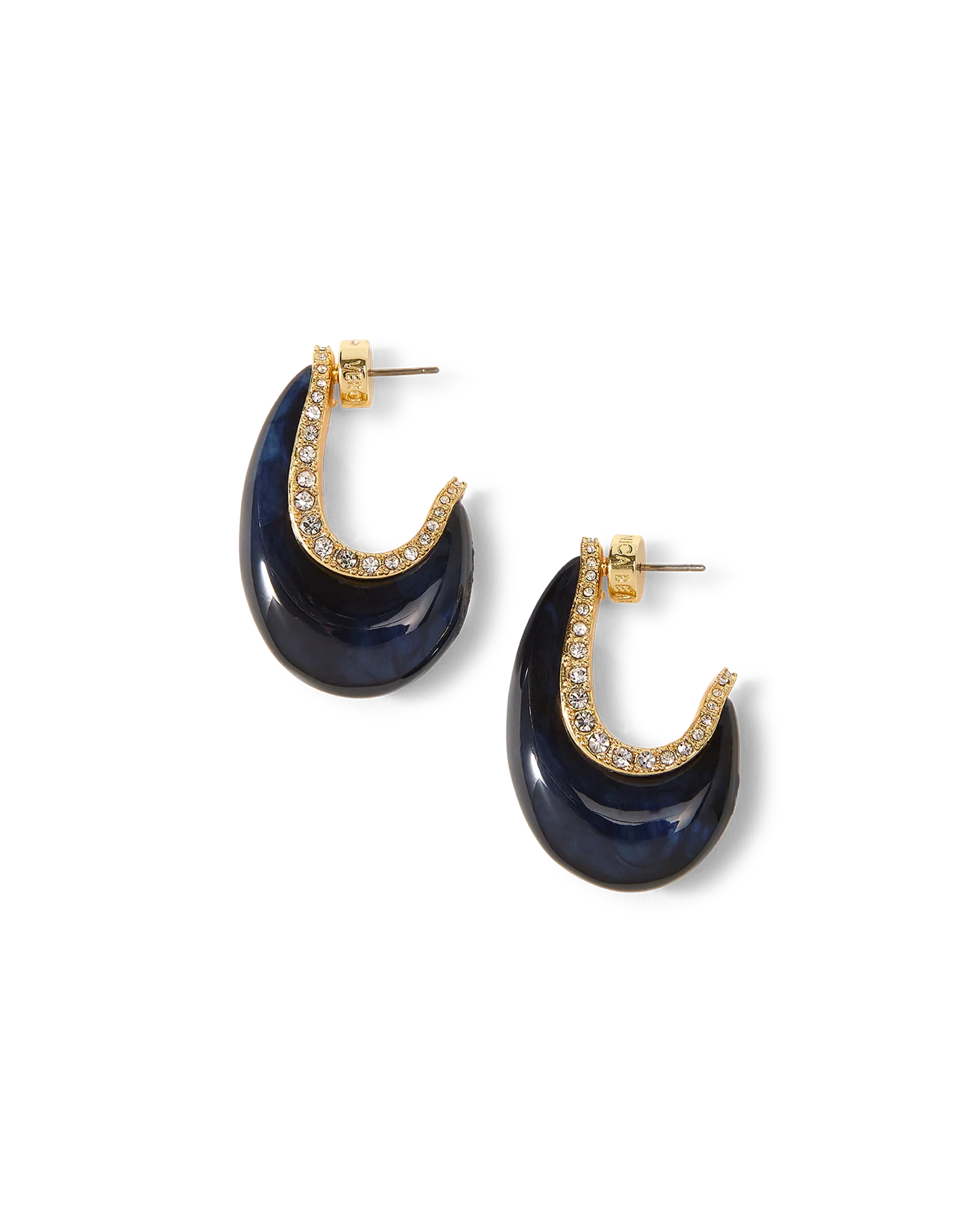 Resin J-Hoop Earring