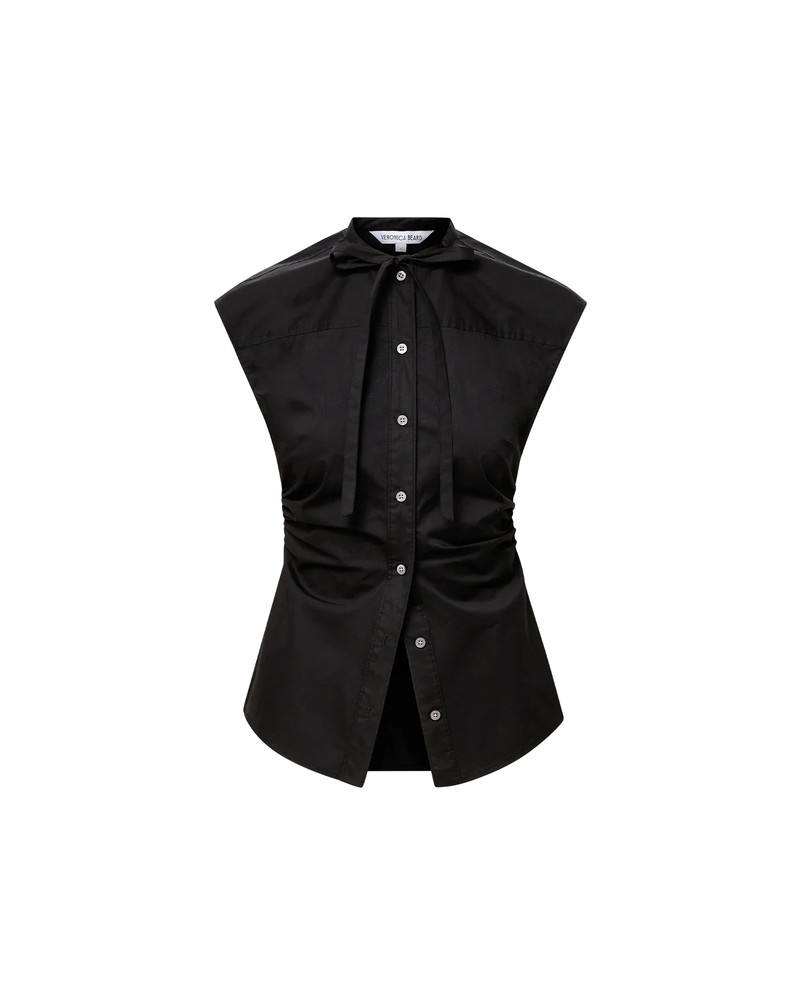 Joon Tie-Neck Button-Down Blouse