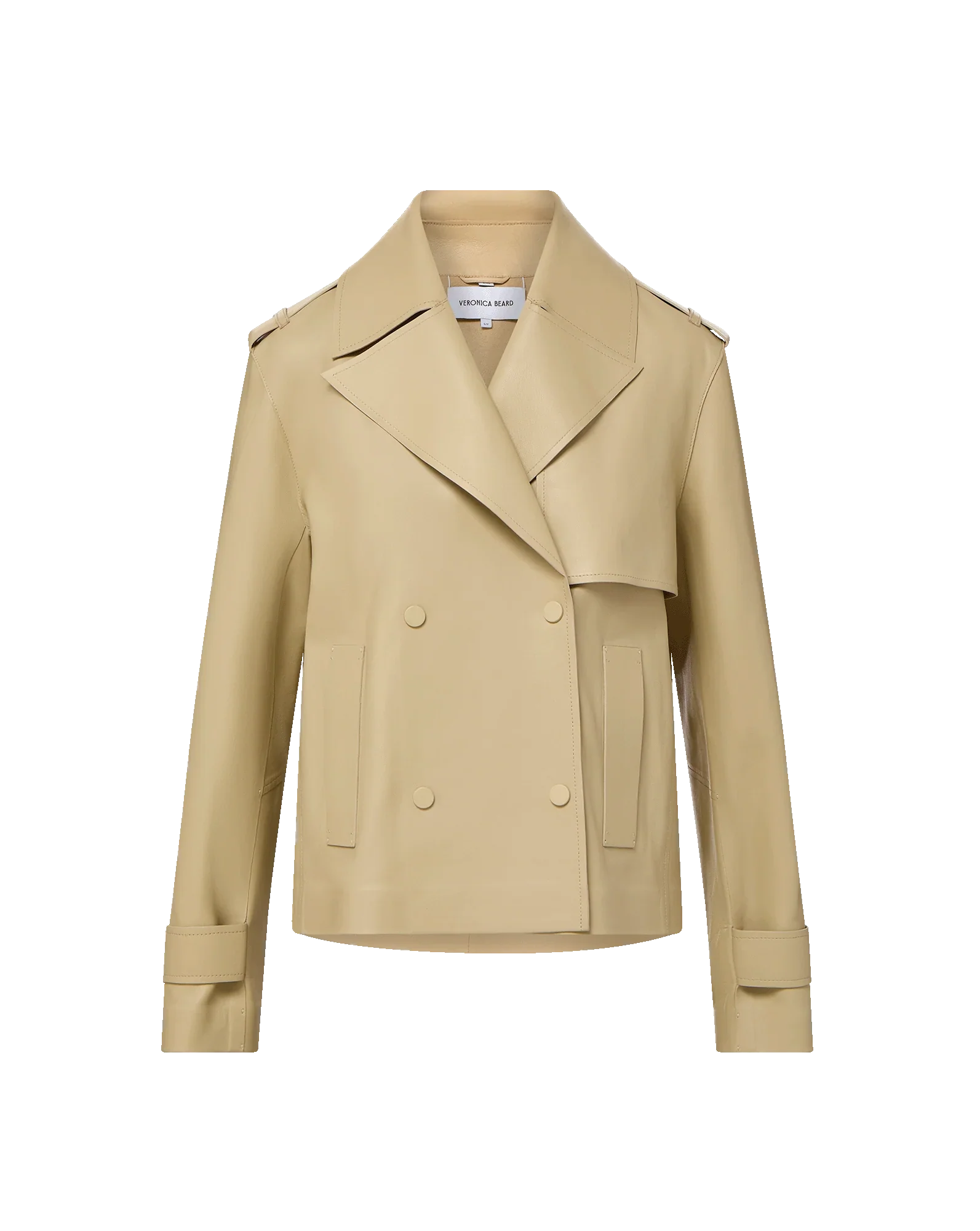 Heathcliff Cropped Leather Trench Coat