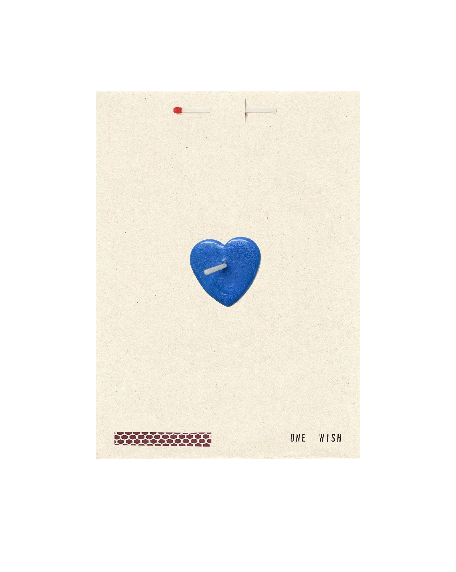 Blue Heart Wish Card