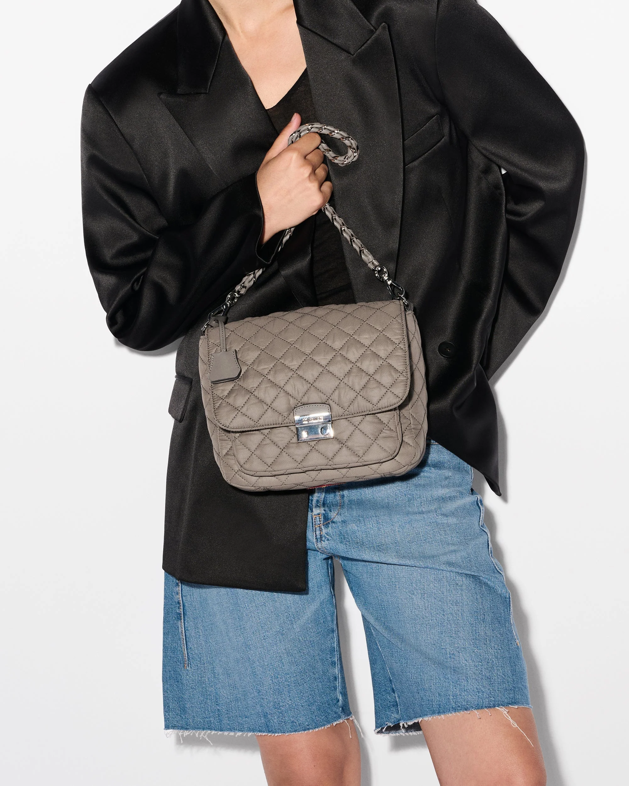 Morning Dove Medium Crosby Lock Crossbody