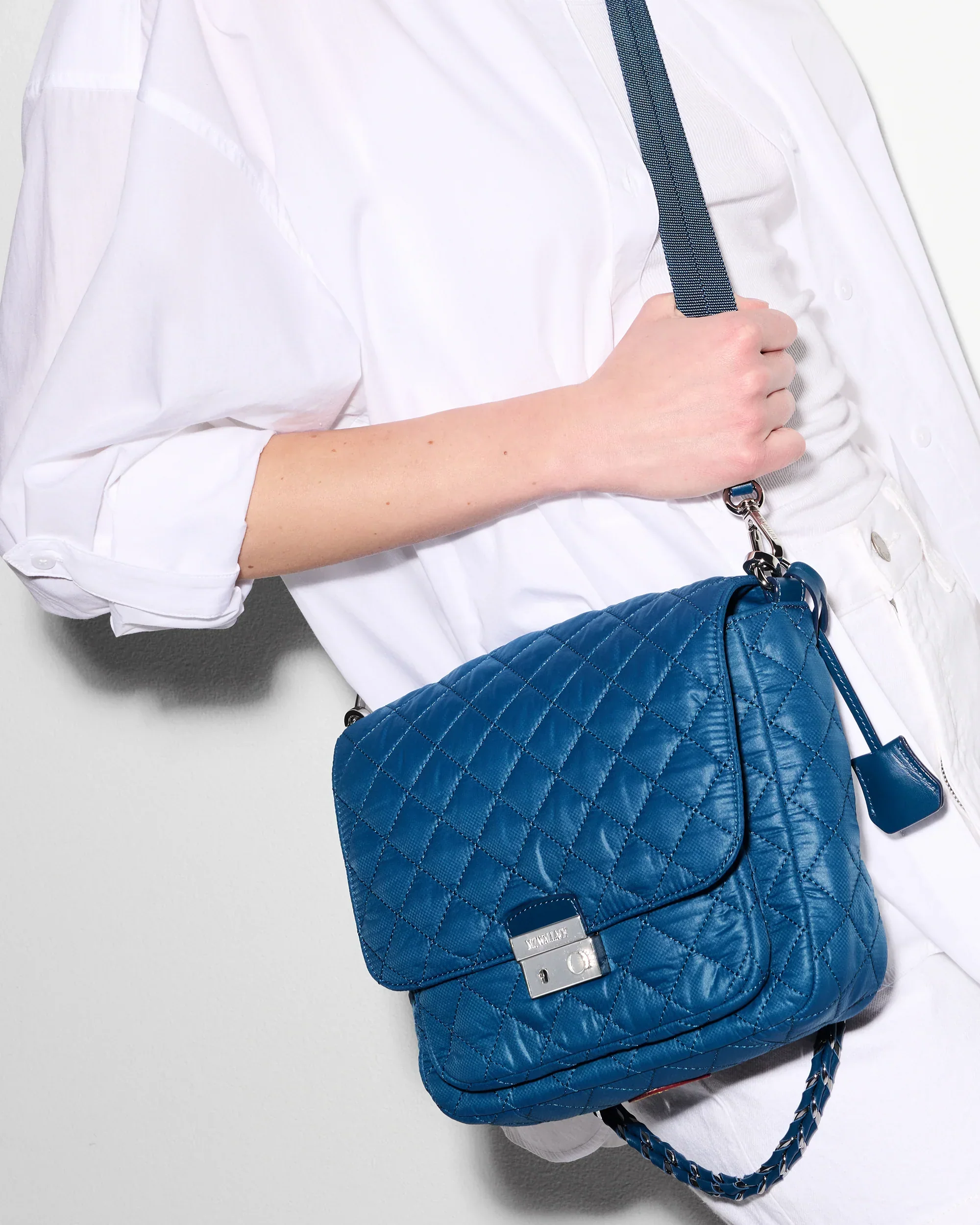 French Blue Medium Crosby Lock Crossbody