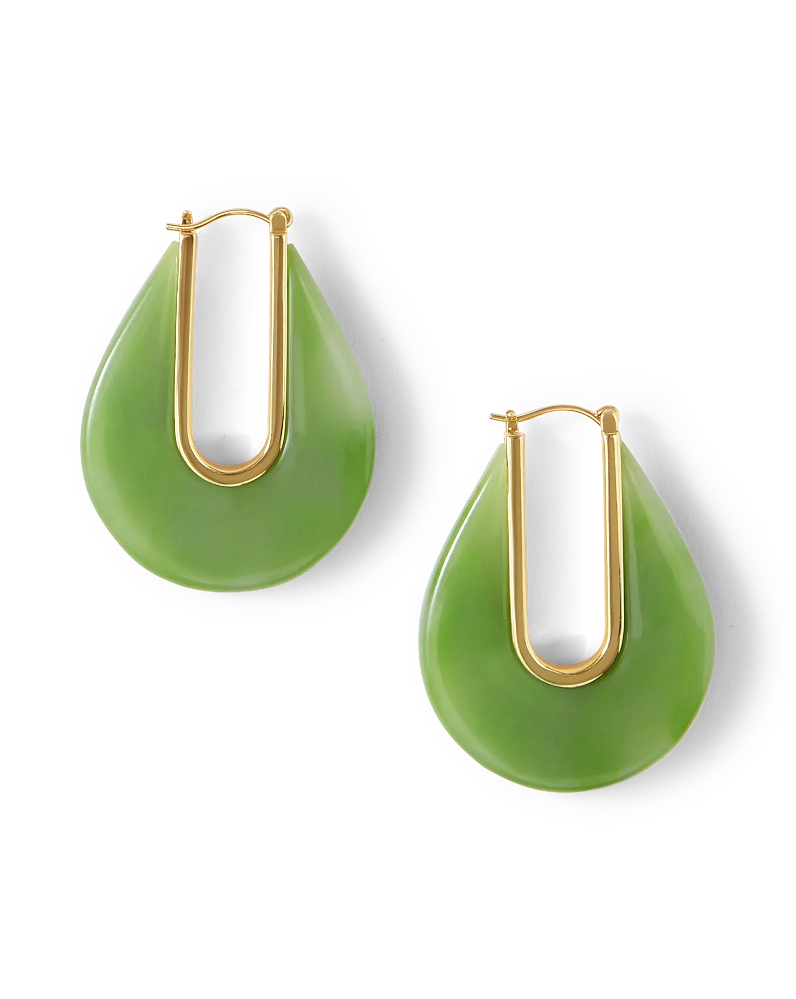 Resin Drop Hoop Earrings