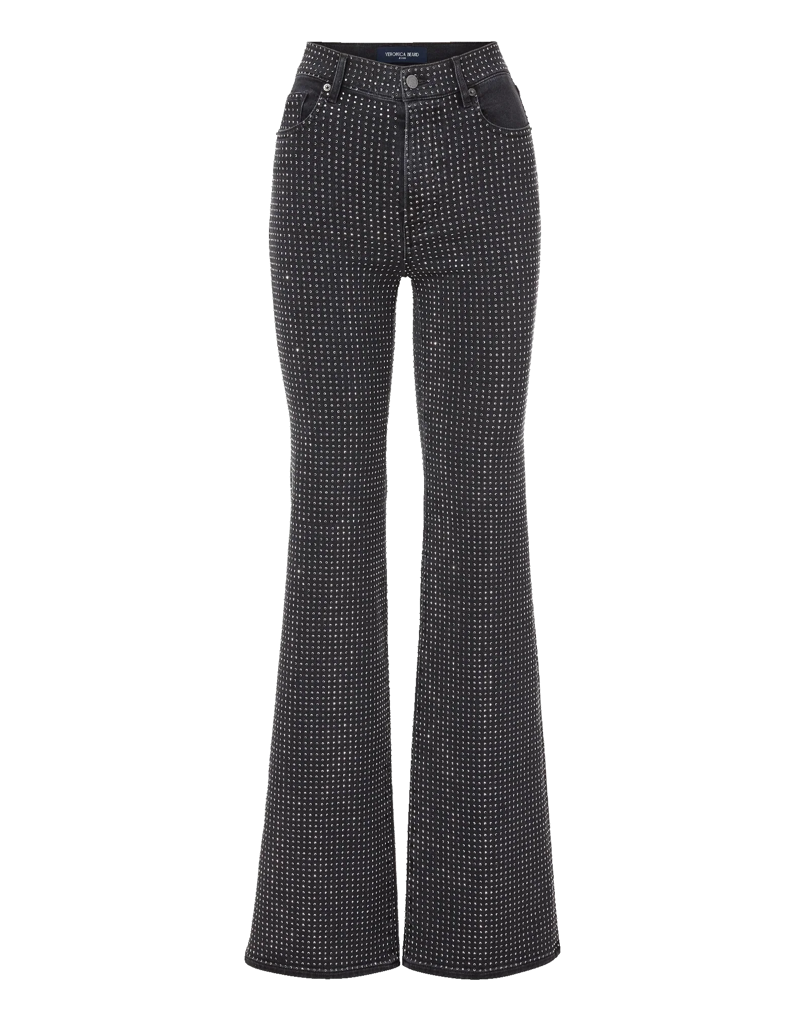 Crosbie Rhinestone Slim Wide-Leg Jean