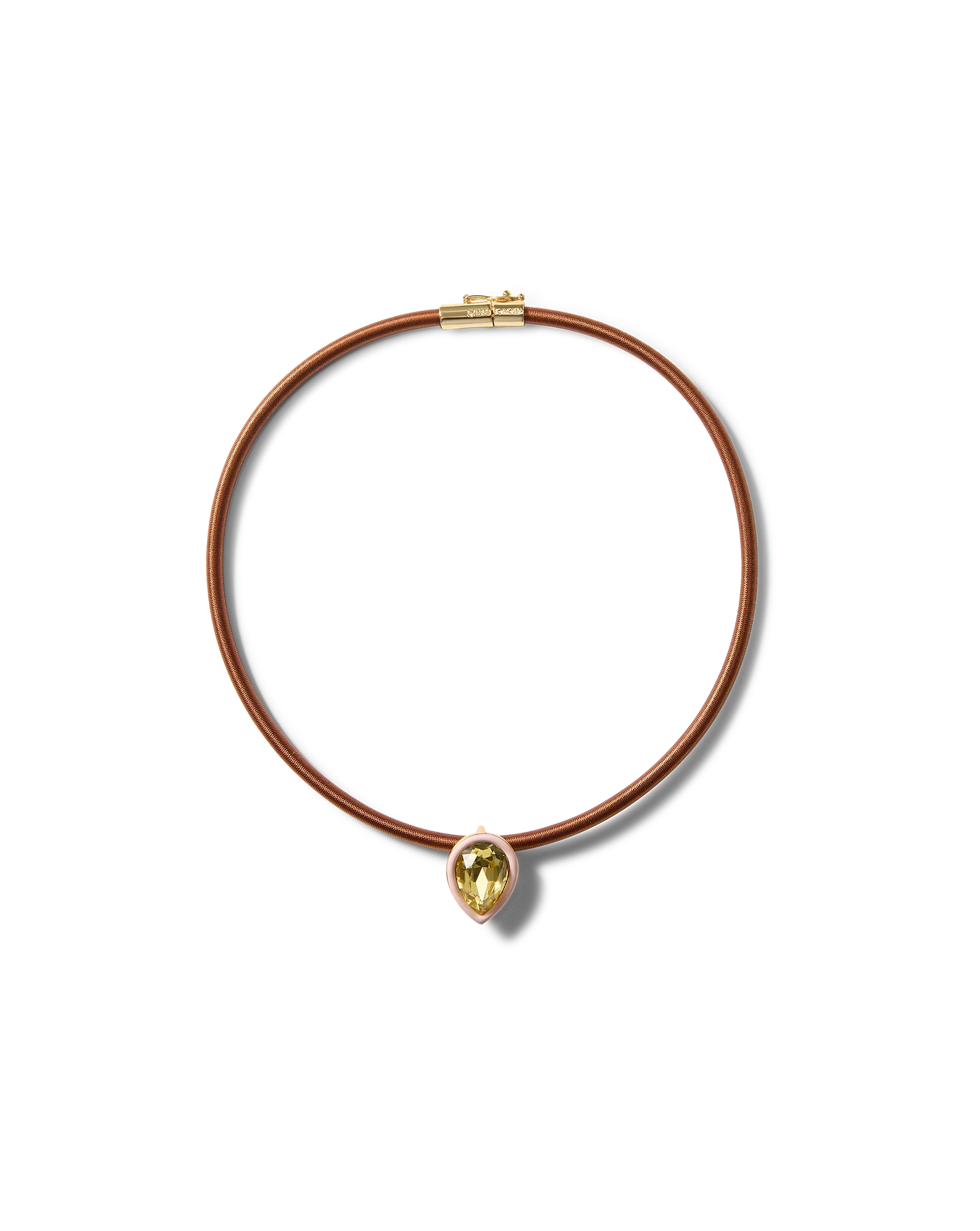 Brown Cord Pendant Necklace