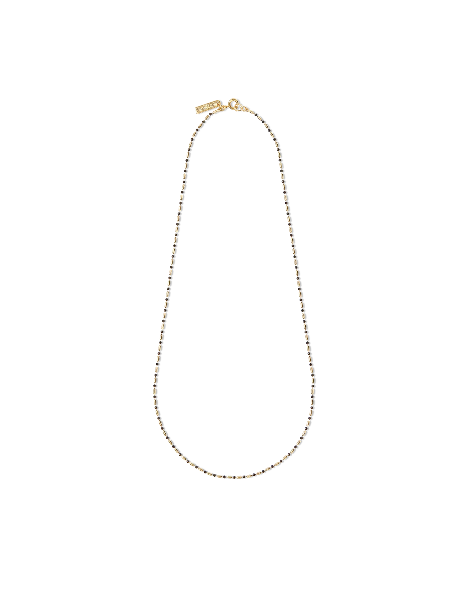 Long Enamel Bead Chain Necklace