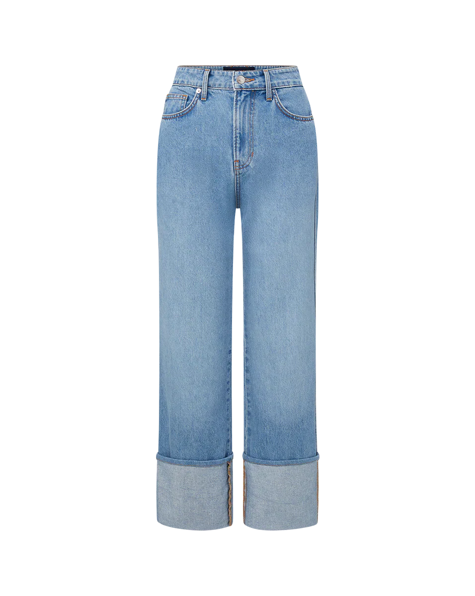 Dylan Cuffed Straight-Leg Jean