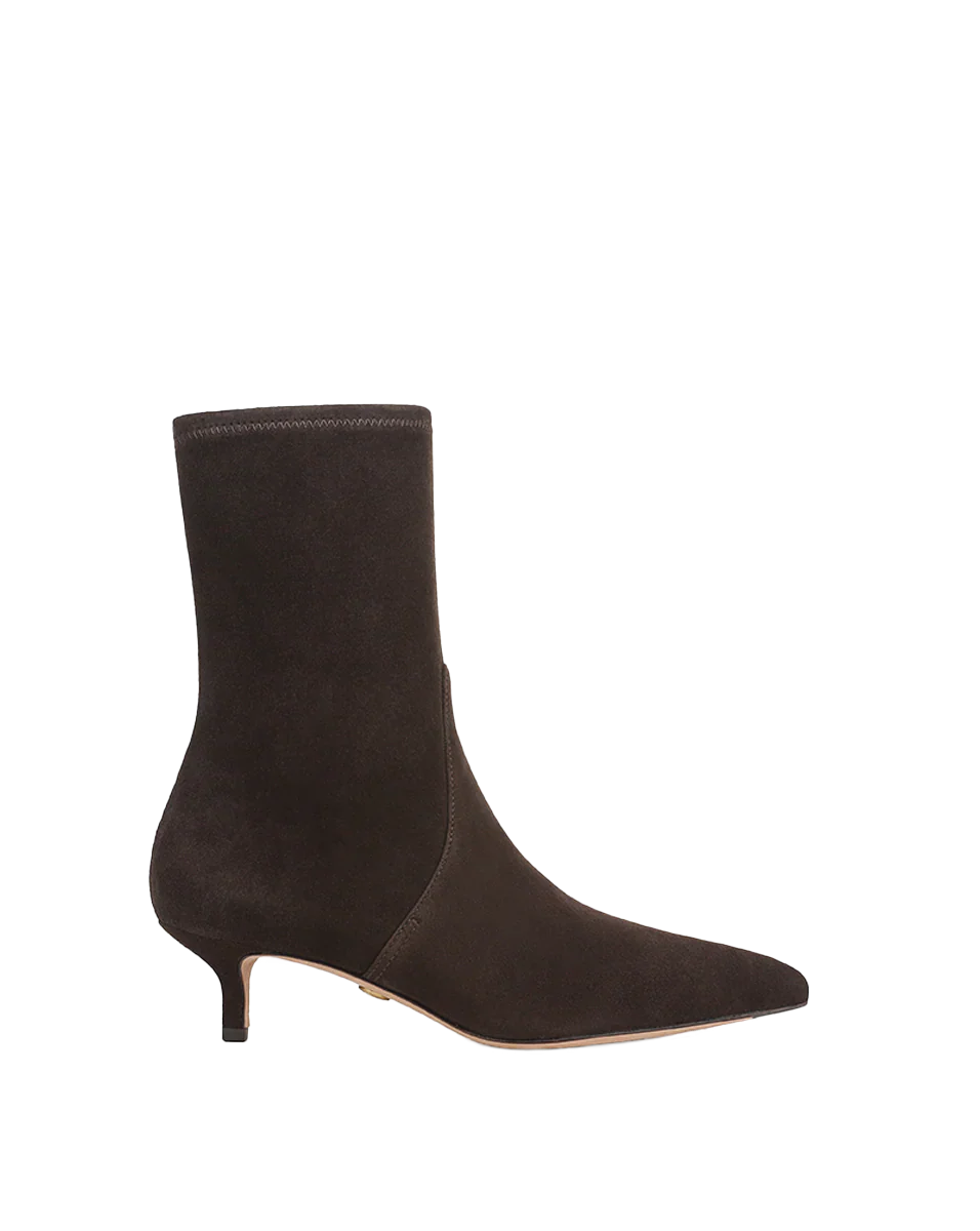 Lisa Stretch Kitten-Heel Ankle Boot