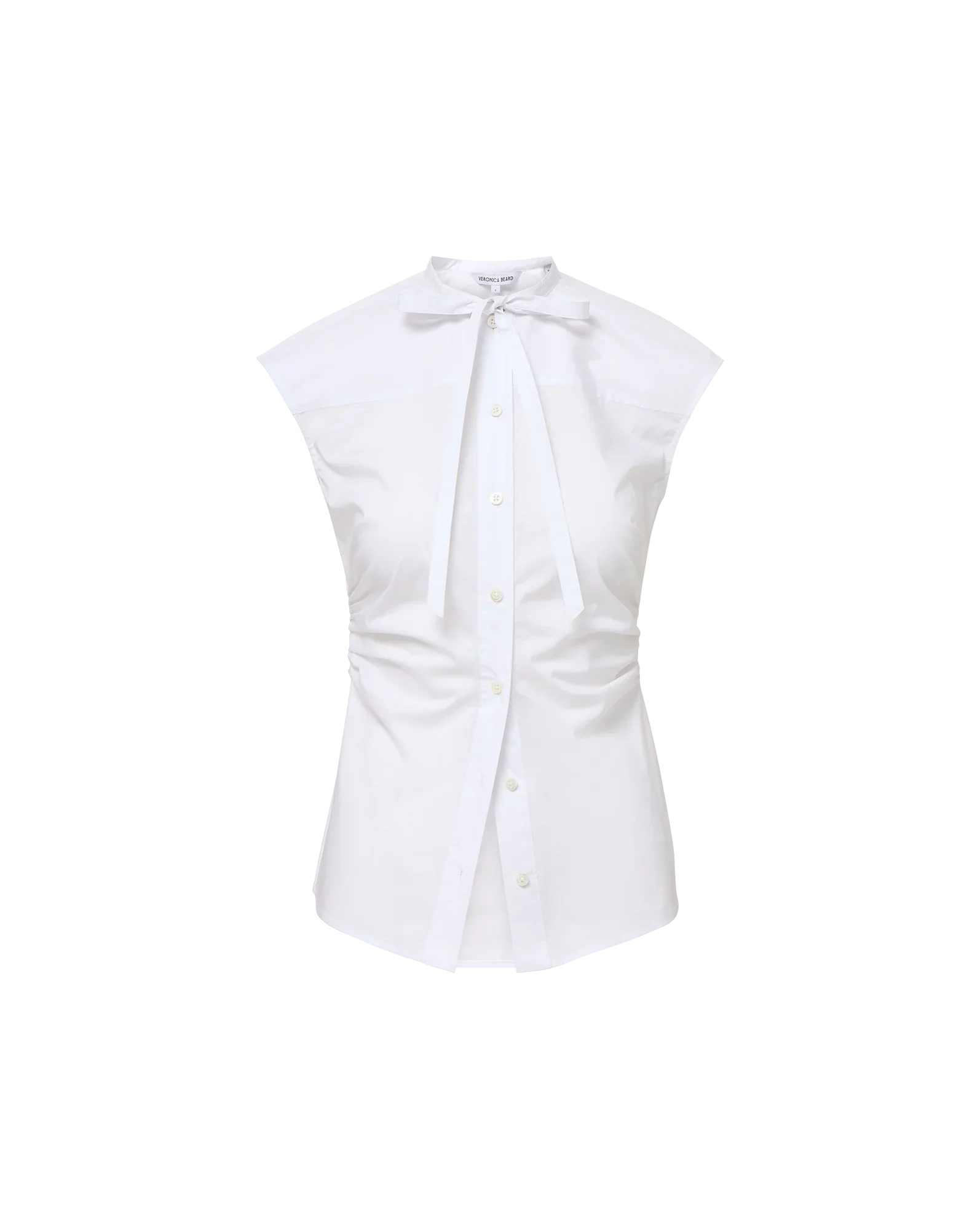 Joon Tie-Neck Button-Down Blouse