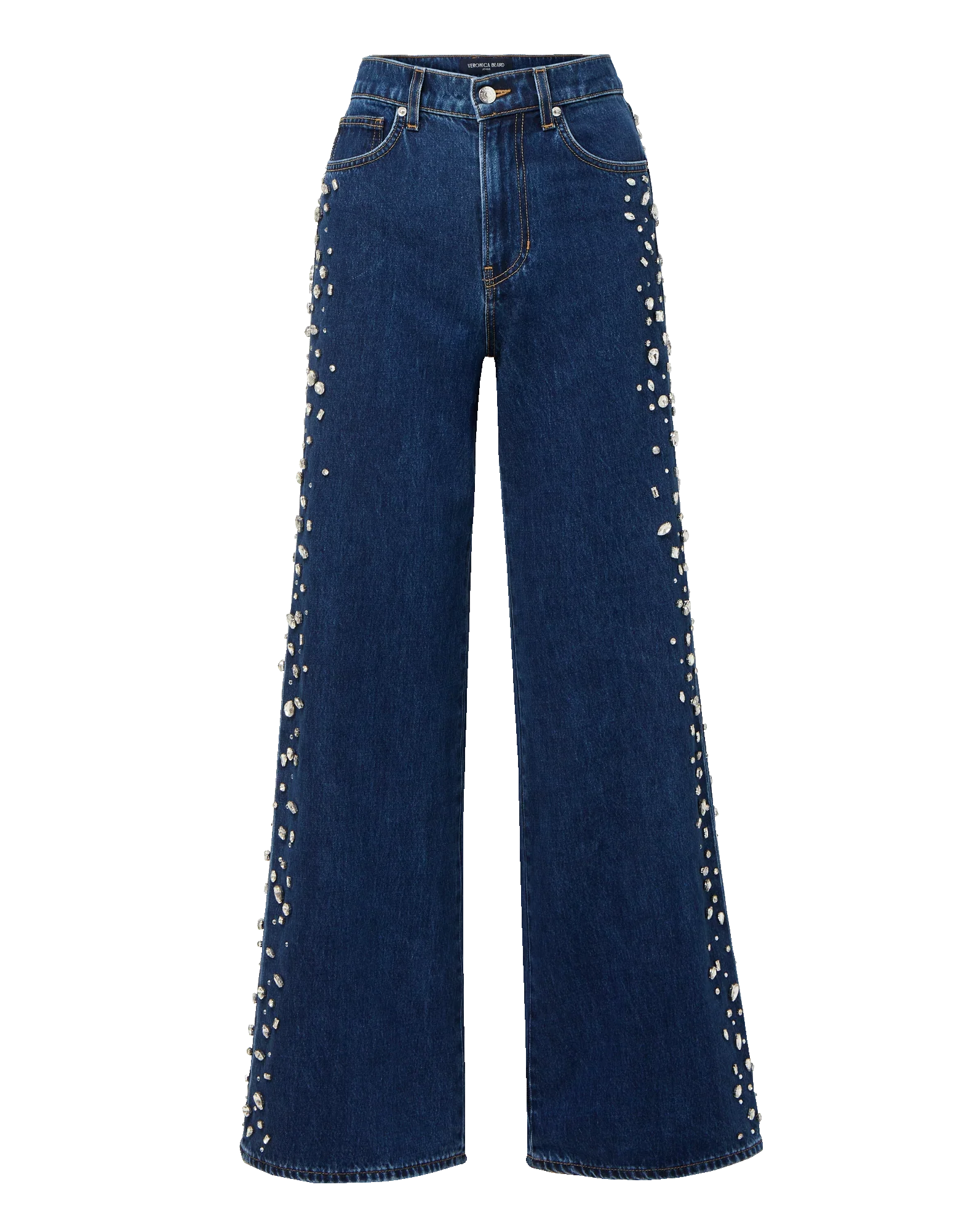 Kasey Embellished Wide-Leg Jean