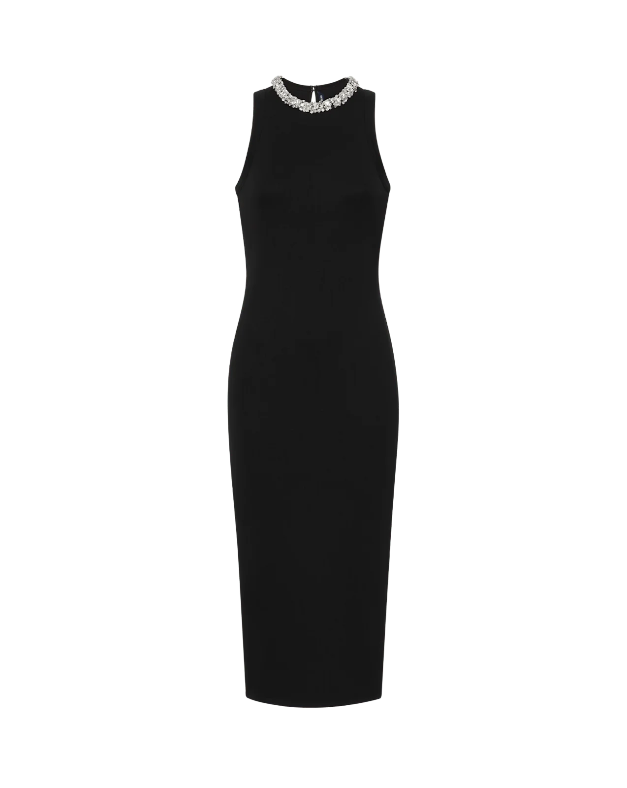 Jordyn Embellished-Collar Midi Dress