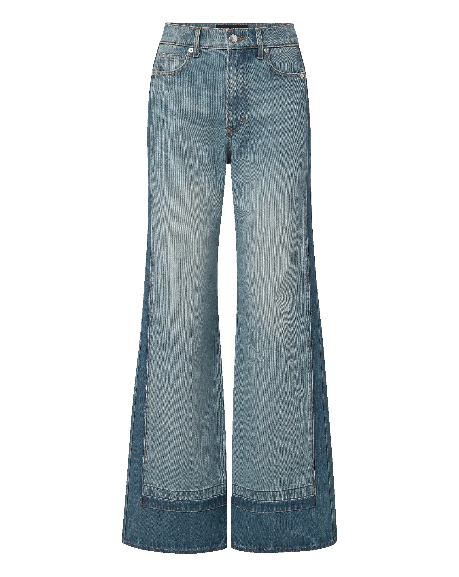 Taylor Color-Block Wide-Leg Jean