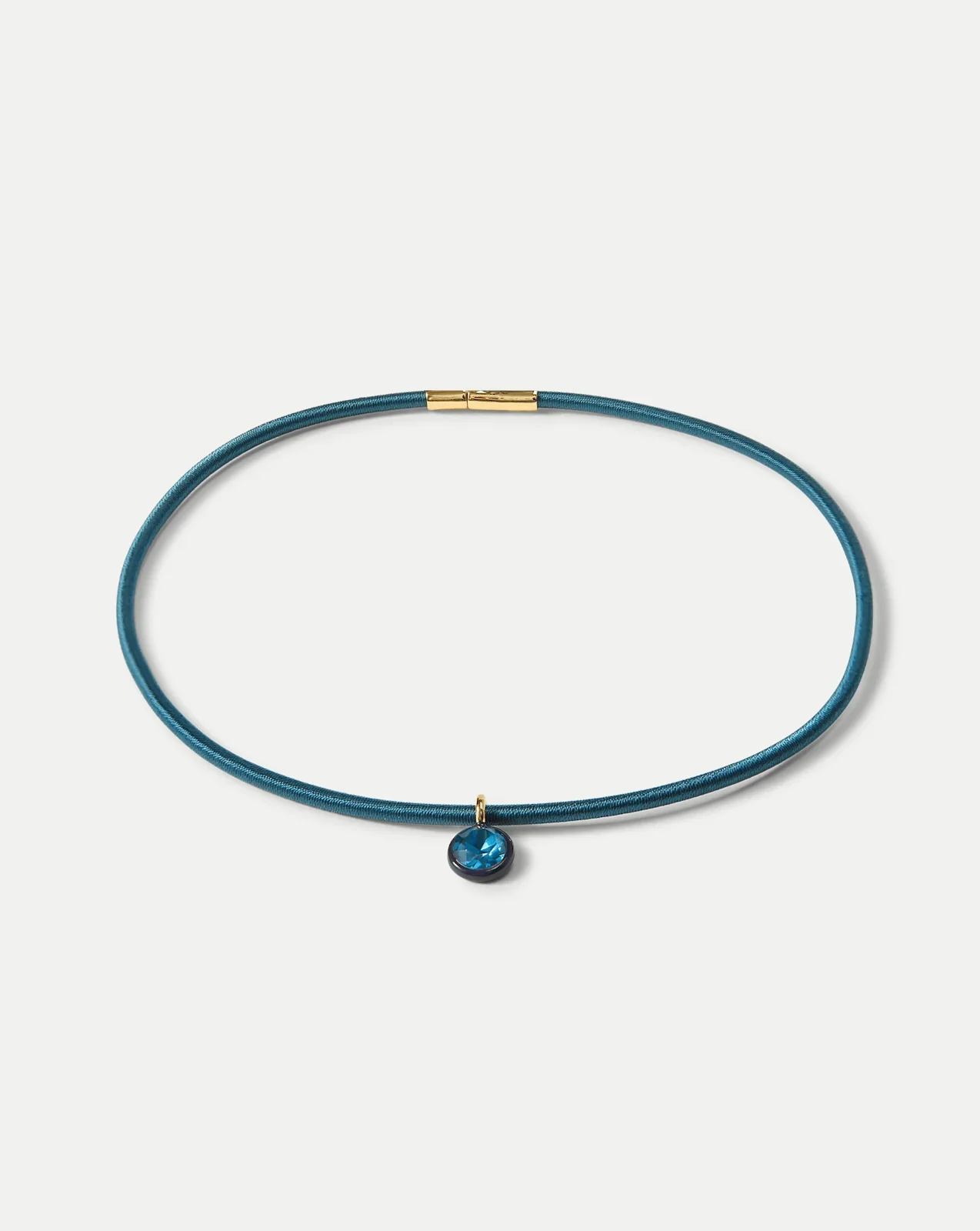 Teal Cord Pendant Necklace