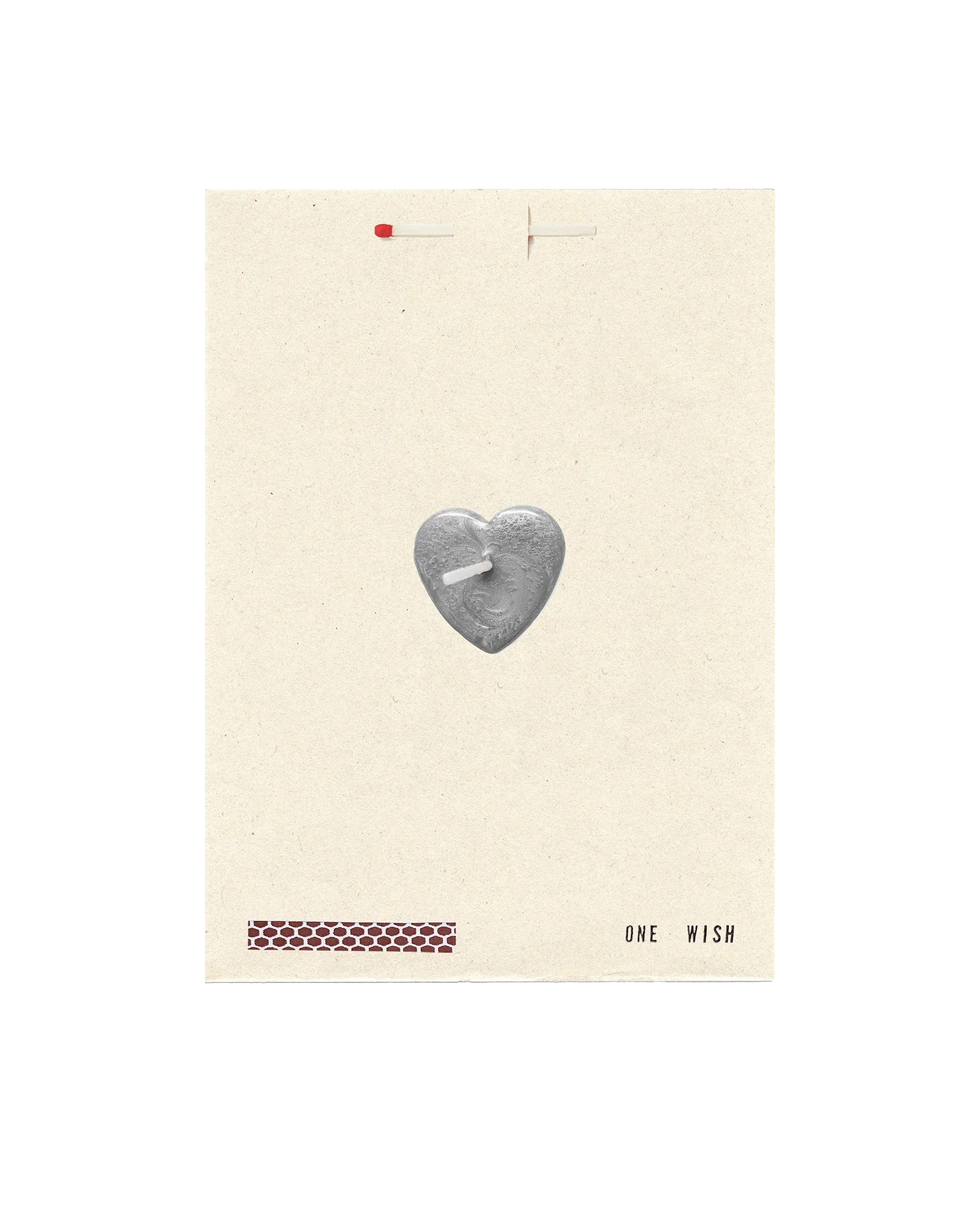 Silver Heart Wish Card