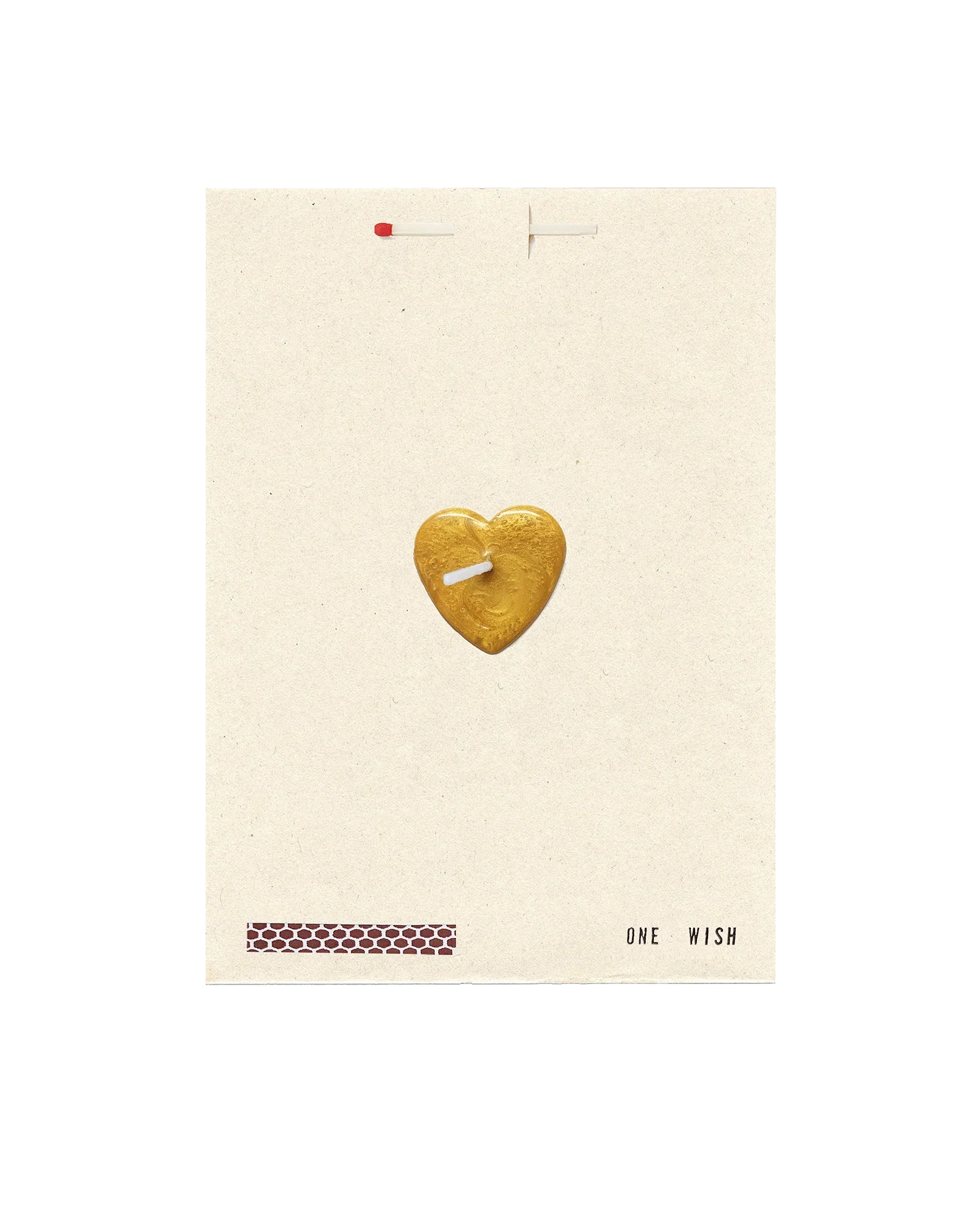 Gold Heart Wish Card