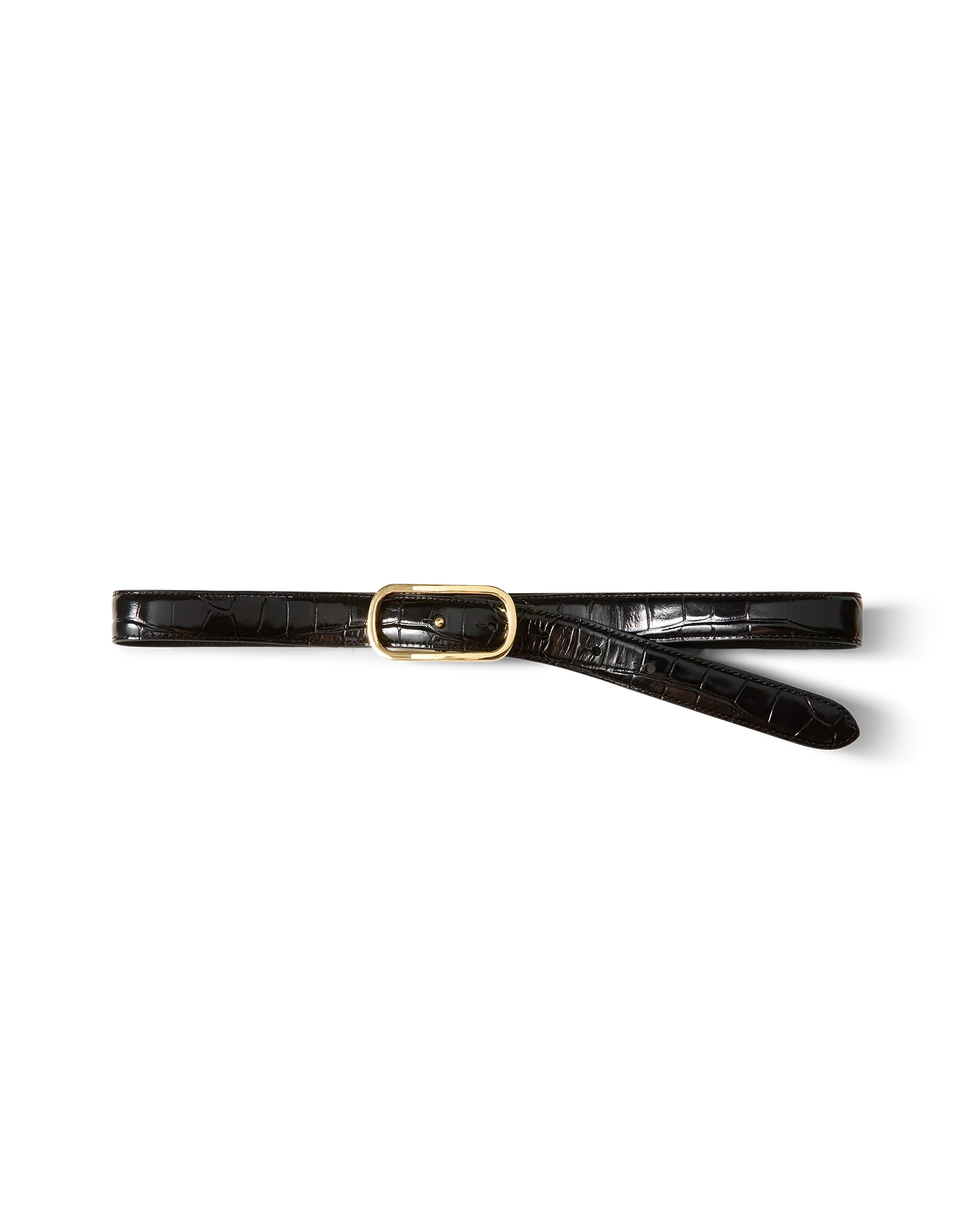 Loop Croc-Embossed Belt
